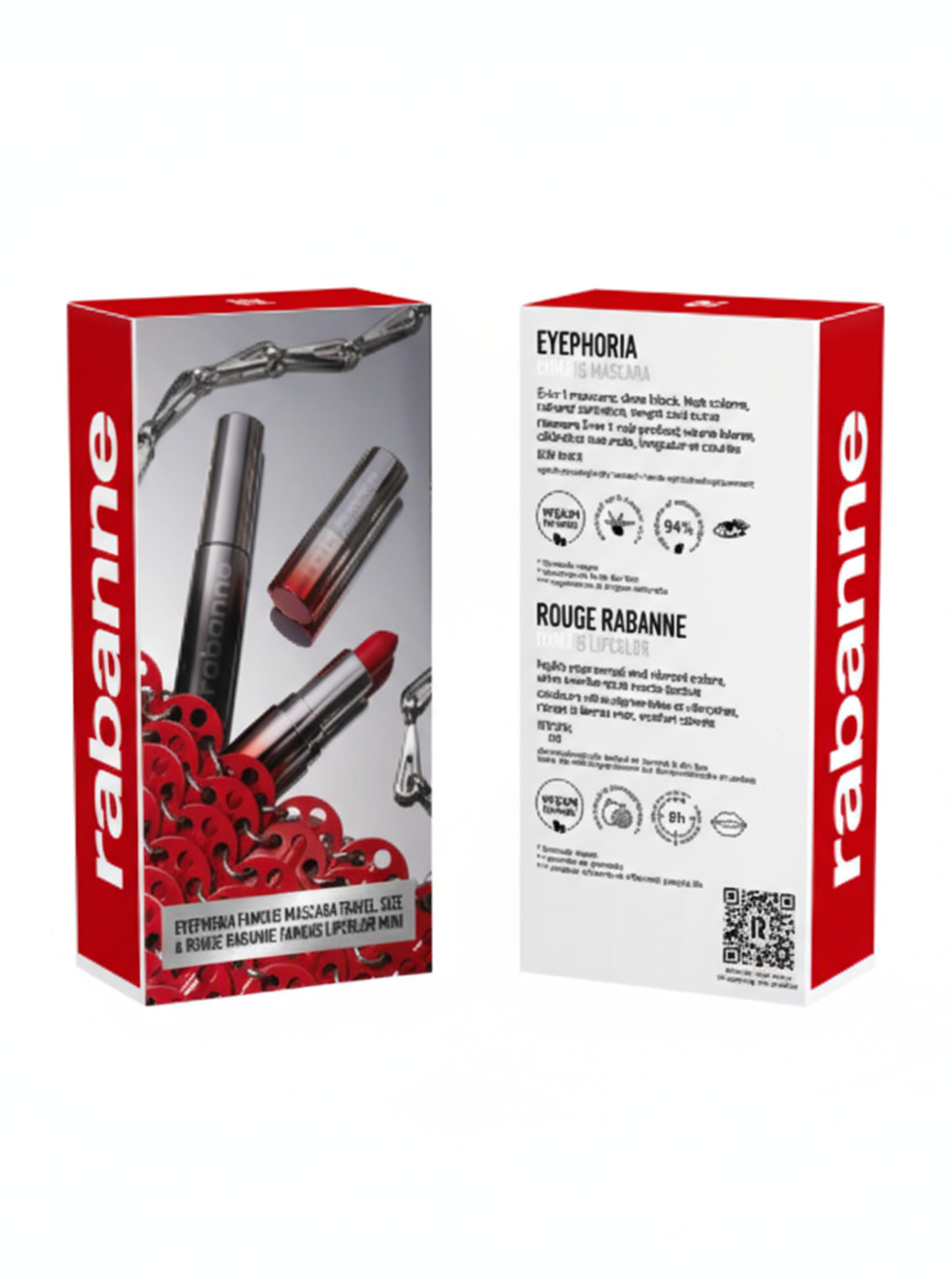 Set Famous Mascara Deep Black 4.5 ml + Lipcolor Matte Lipstick Red Seal 636-2