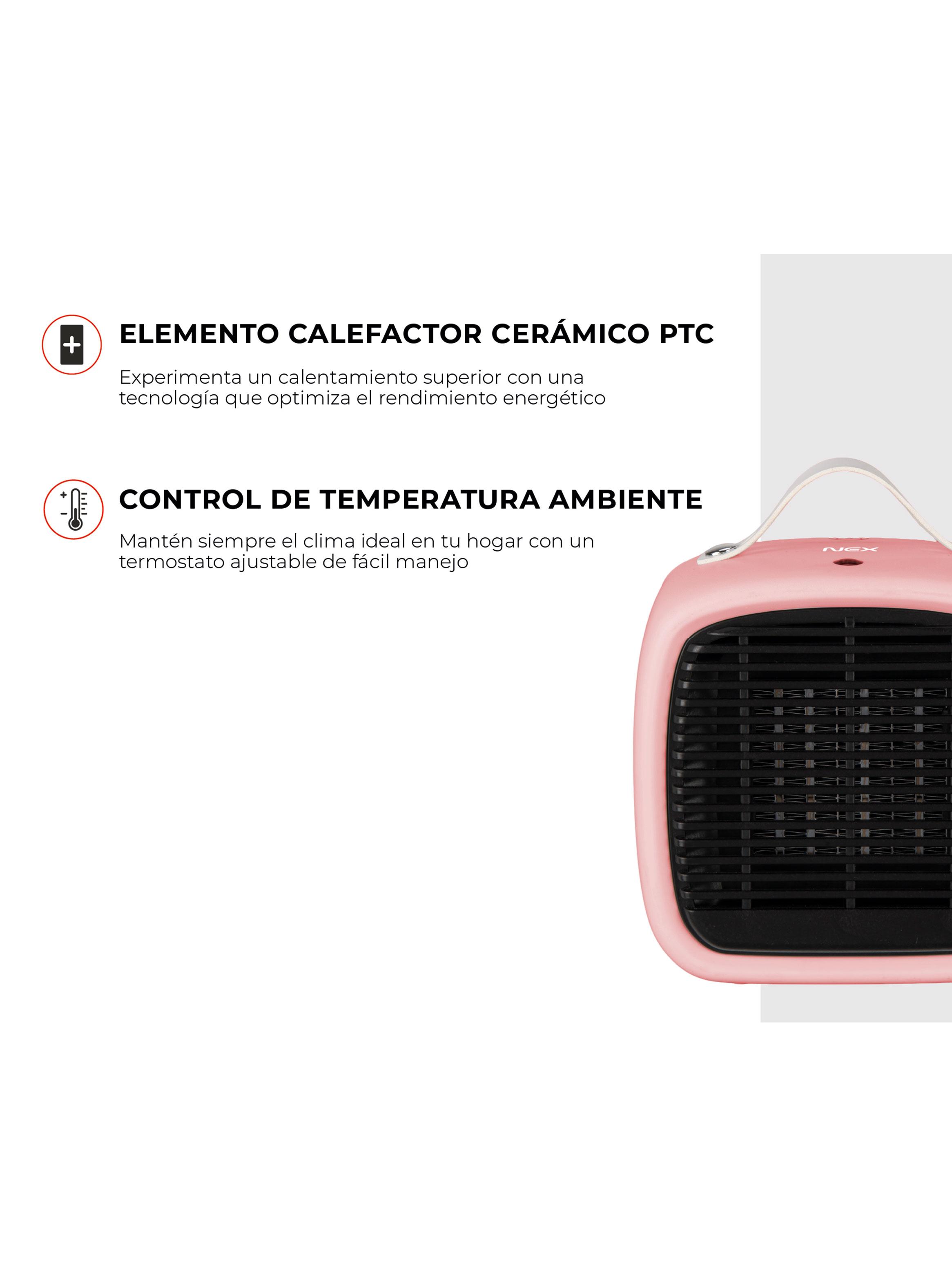 Calefactor Cerámico 1200W Rosado-4