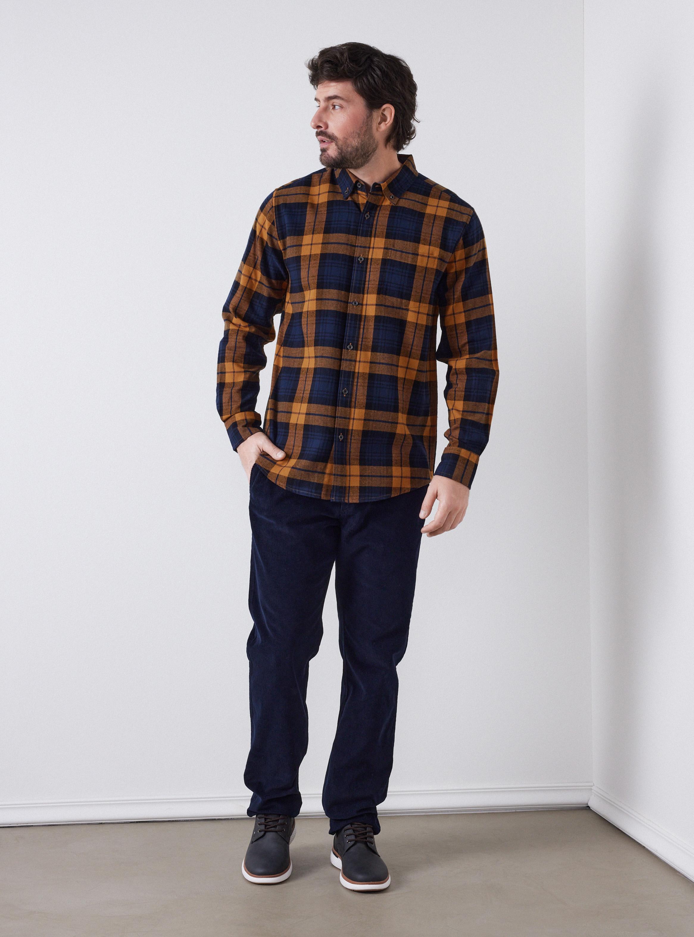 Camisa Franela Checks Manga Larga-4