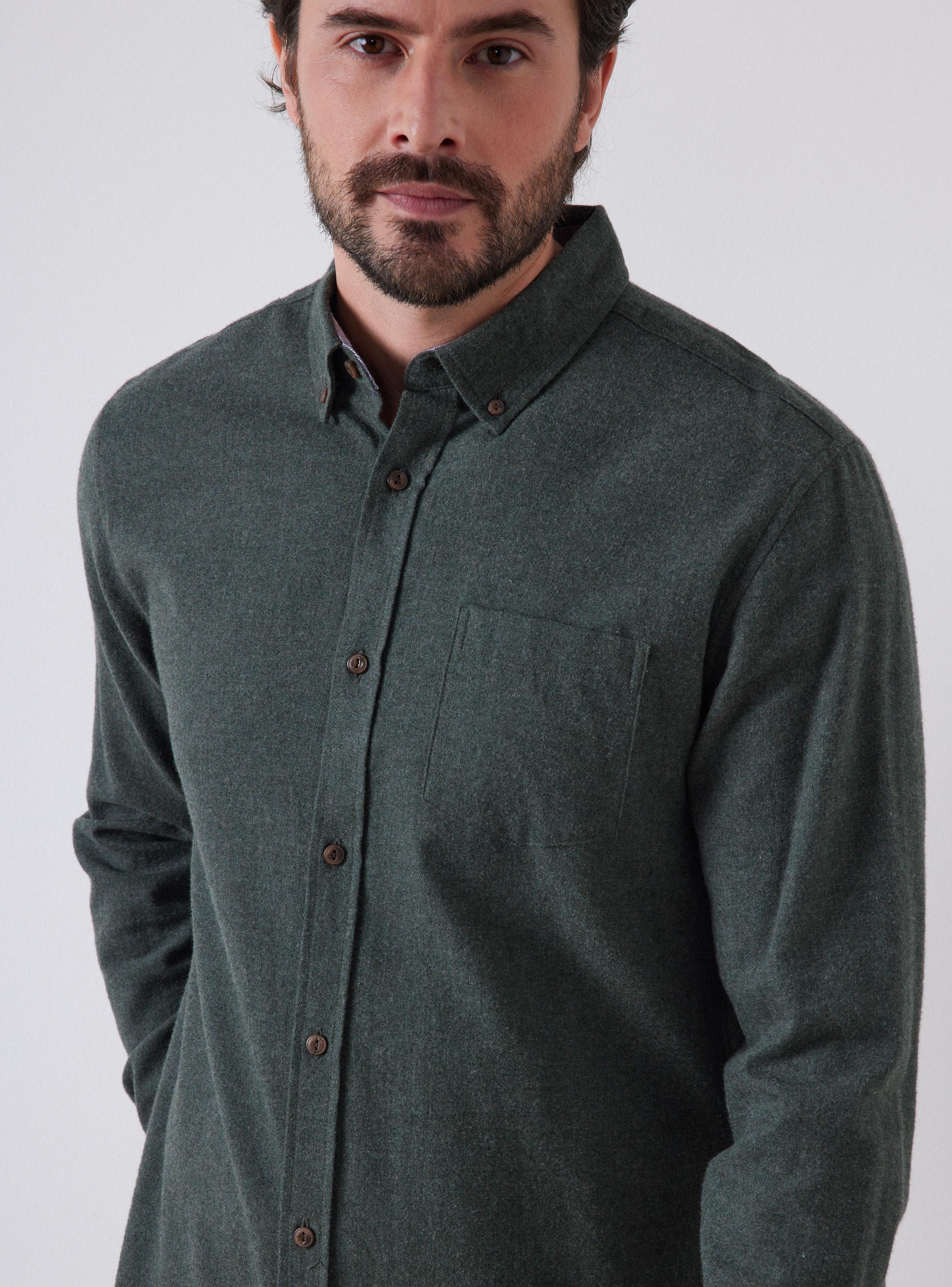 Camisa Lisa Manga Larga-3