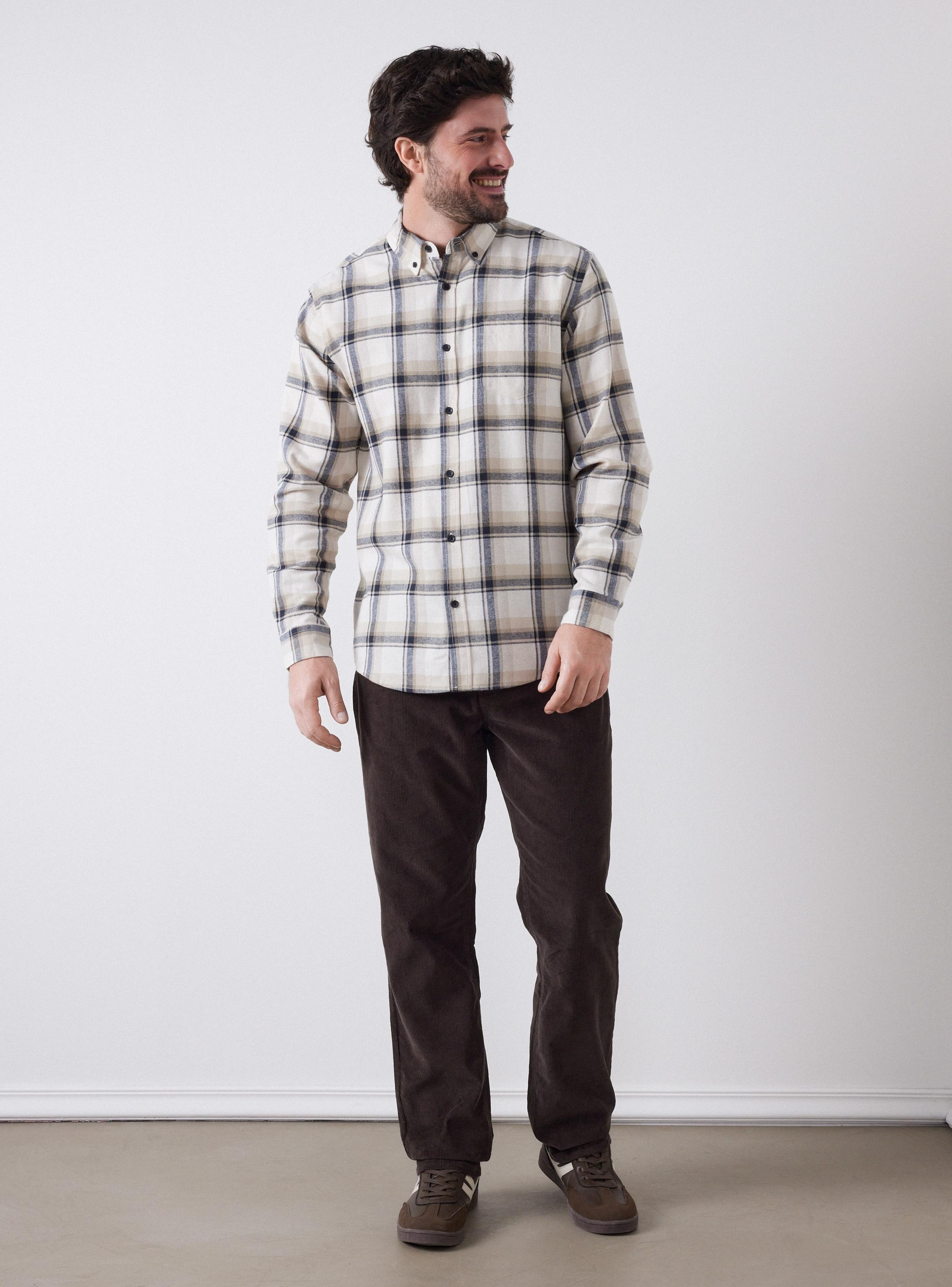 Camisa Franela Cuadros Multicolor Print-4