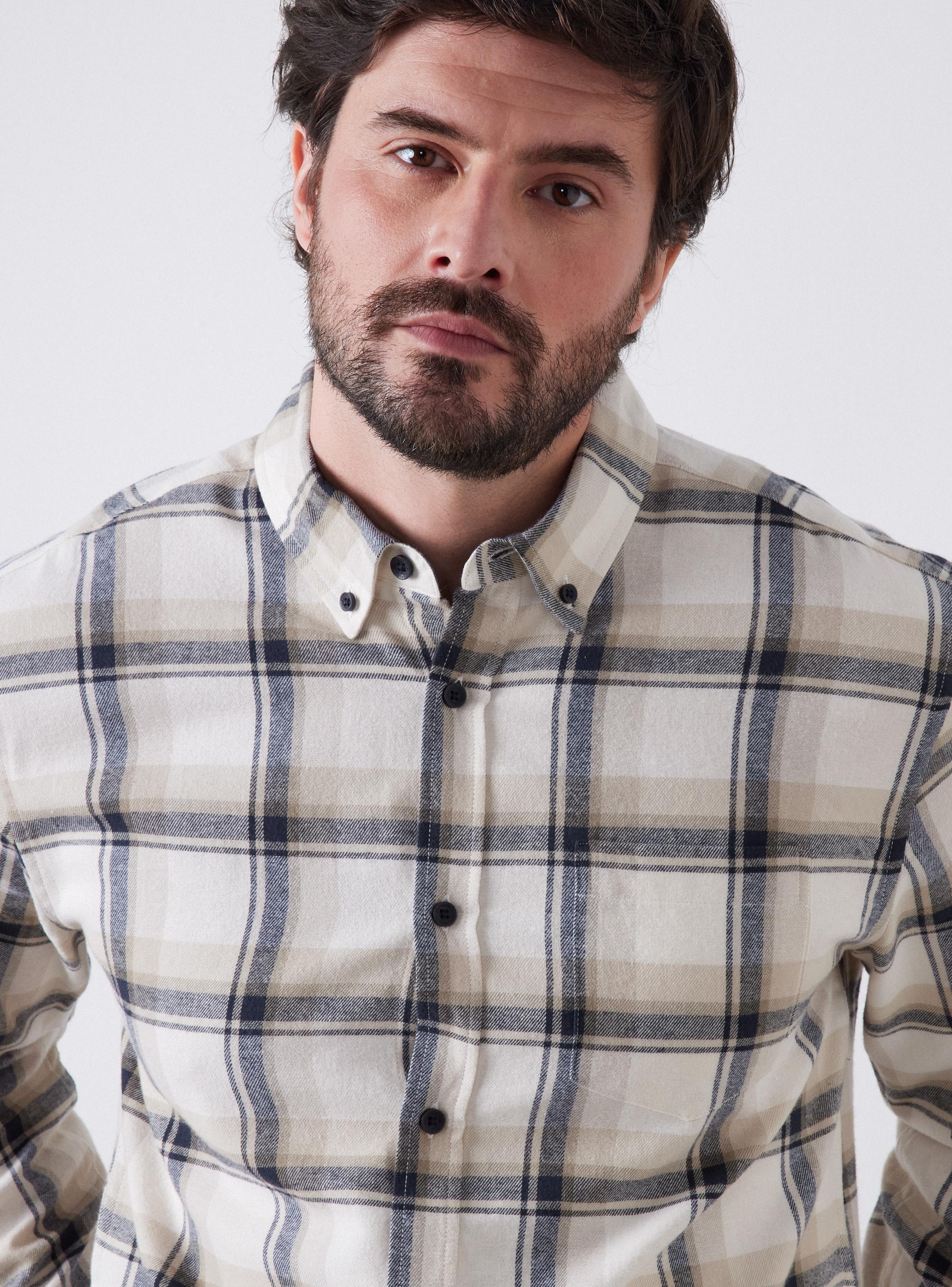 Camisa Franela Cuadros Multicolor Print-3