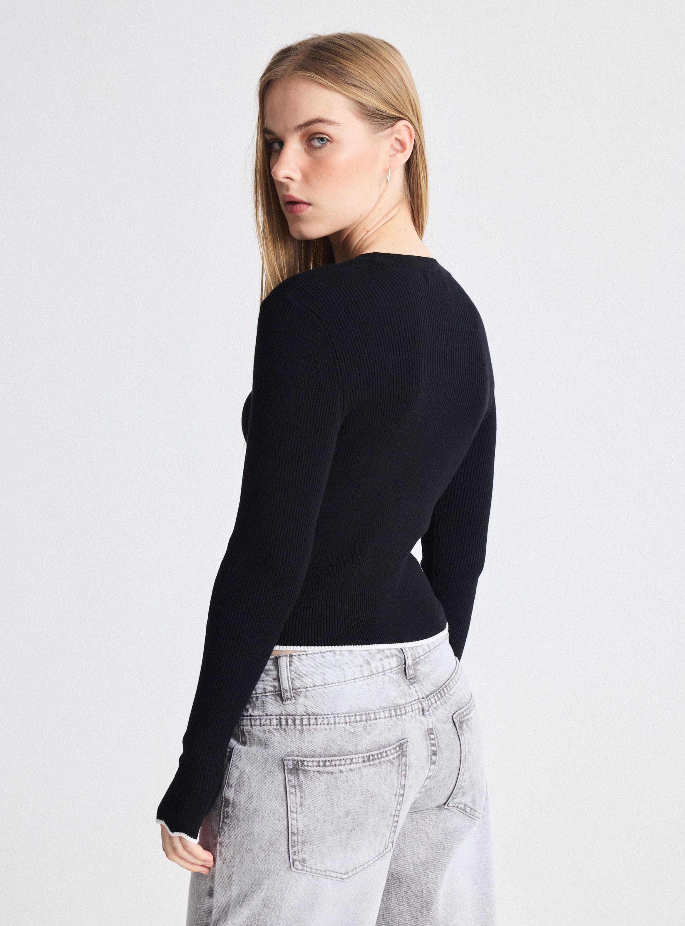 Sweater Tejido Acanalado-1