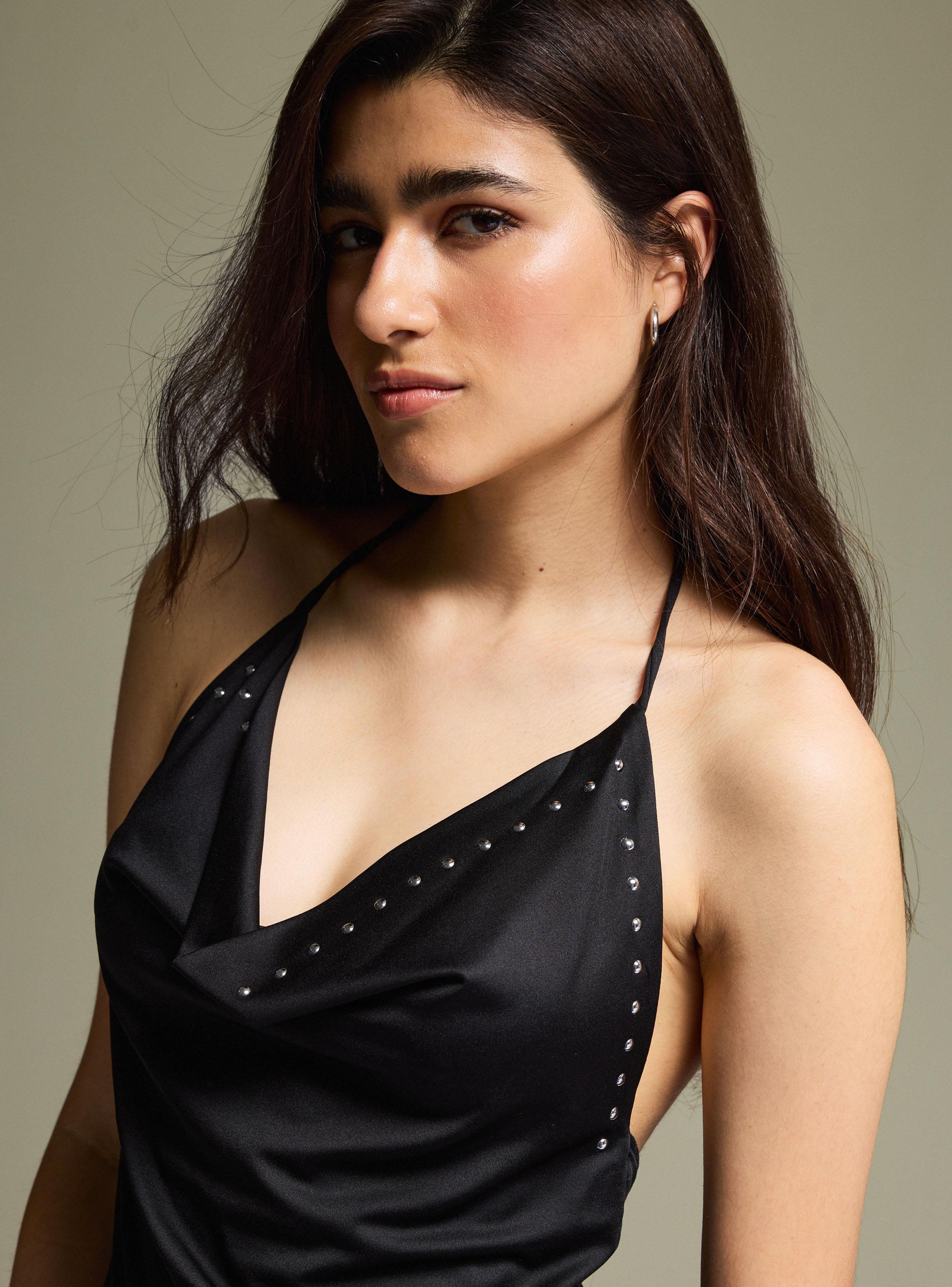 Polera con Escote Drapeado y Tiritas-2