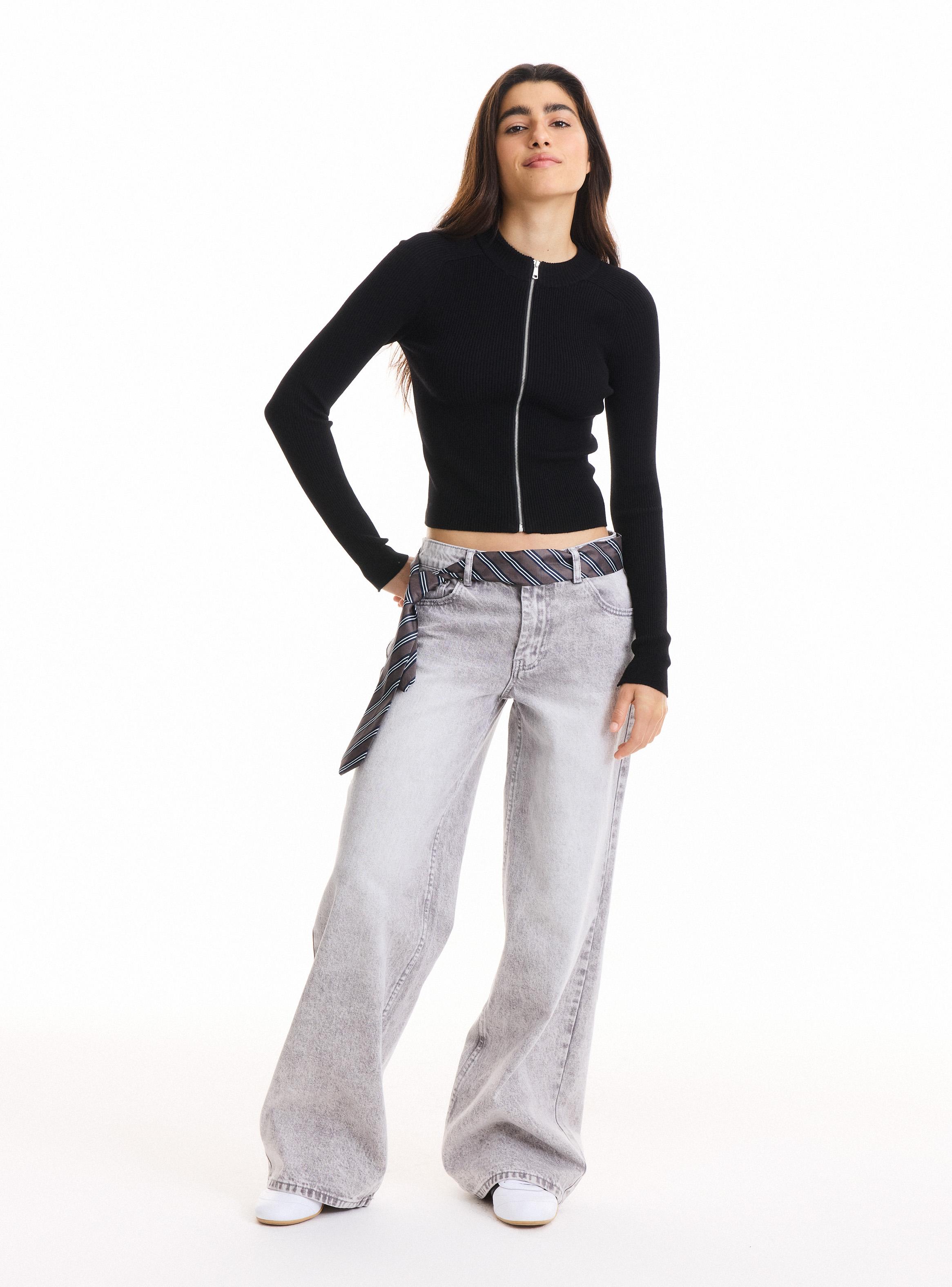 Sweater con Cuello Alto y Cierre-4