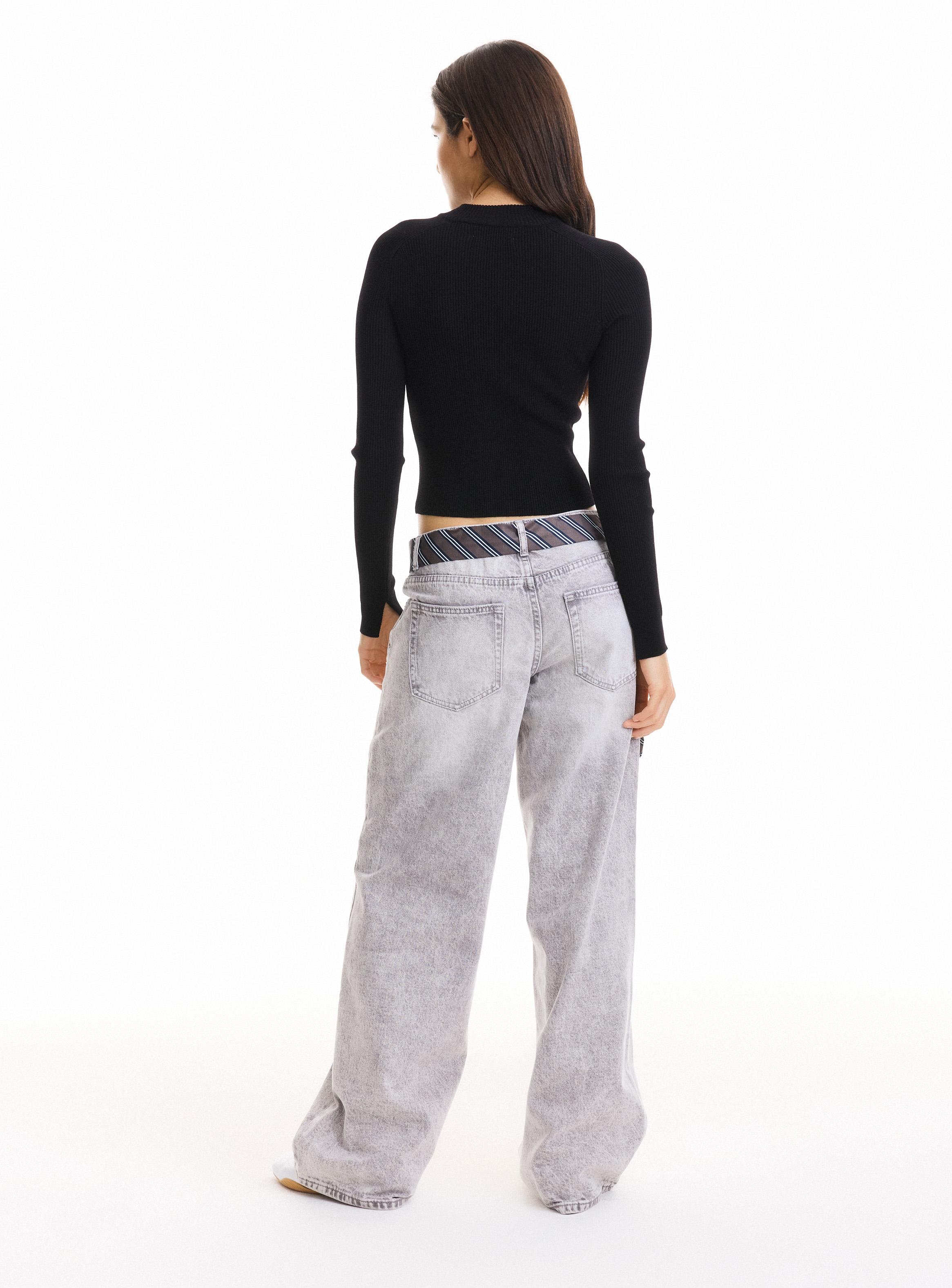 Sweater con Cuello Alto y Cierre-5