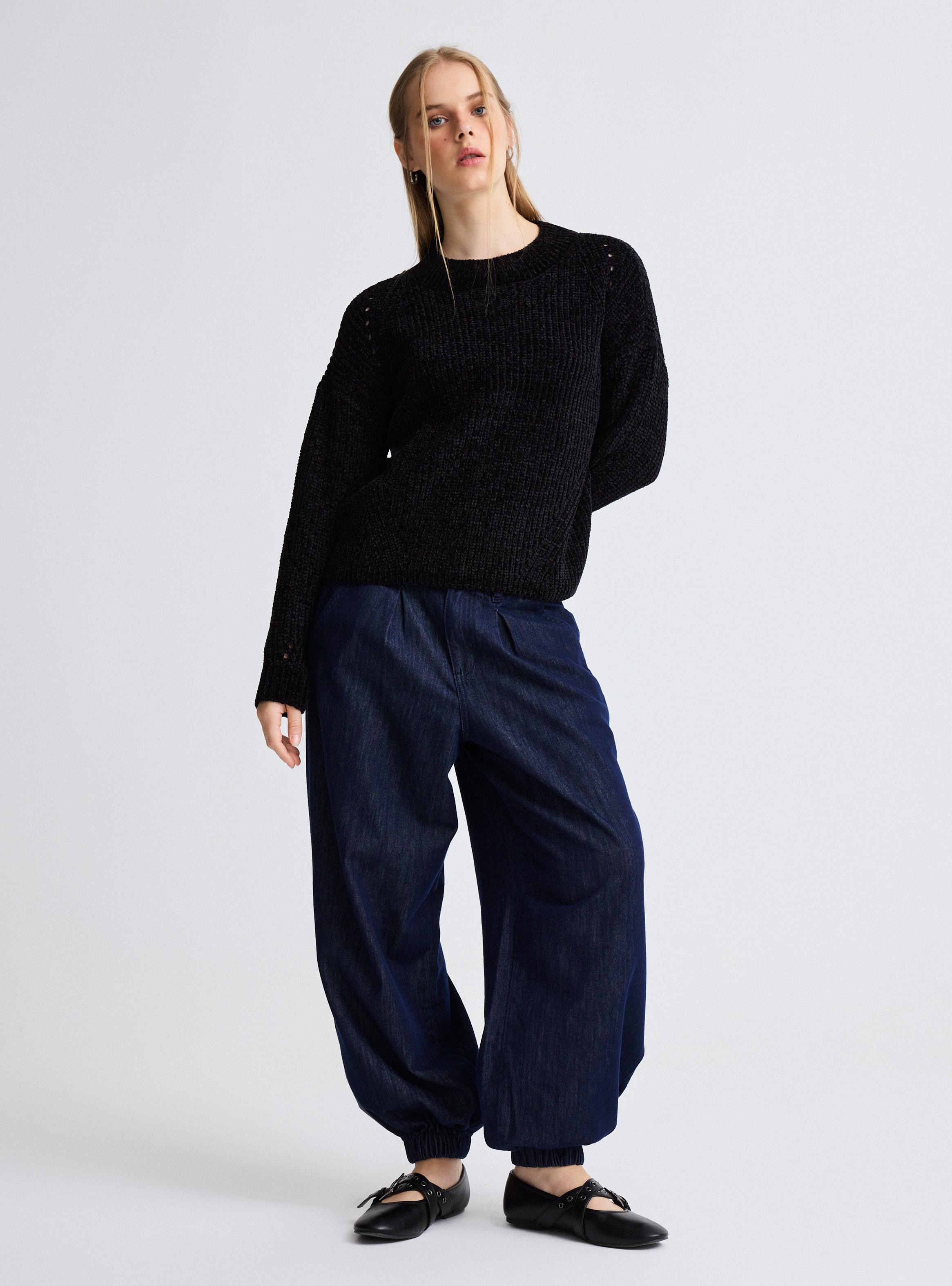 Sweater Cuello Redondo Punto Texturizado-4