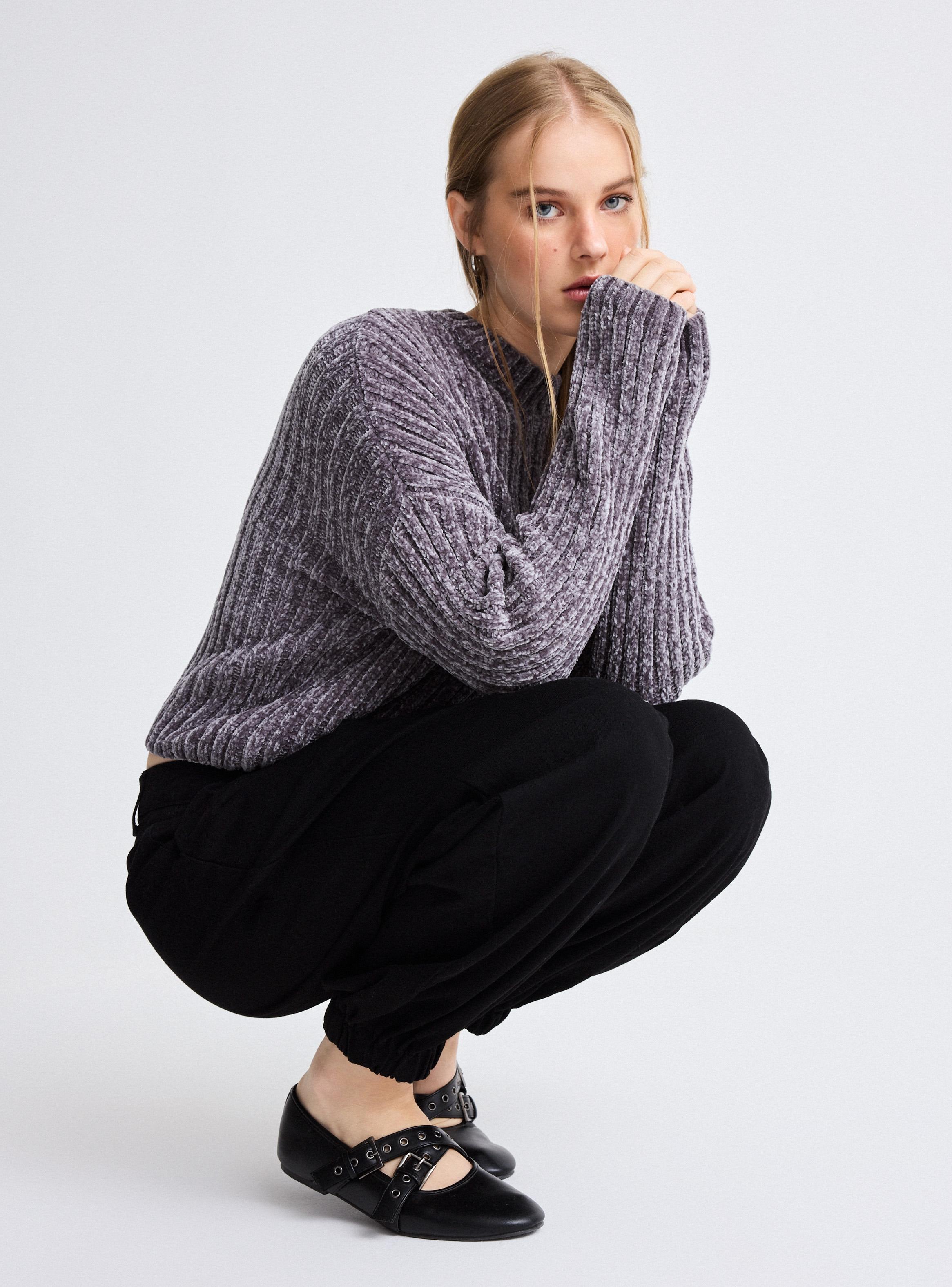 Sweater Tejido Punto Acanalado-4