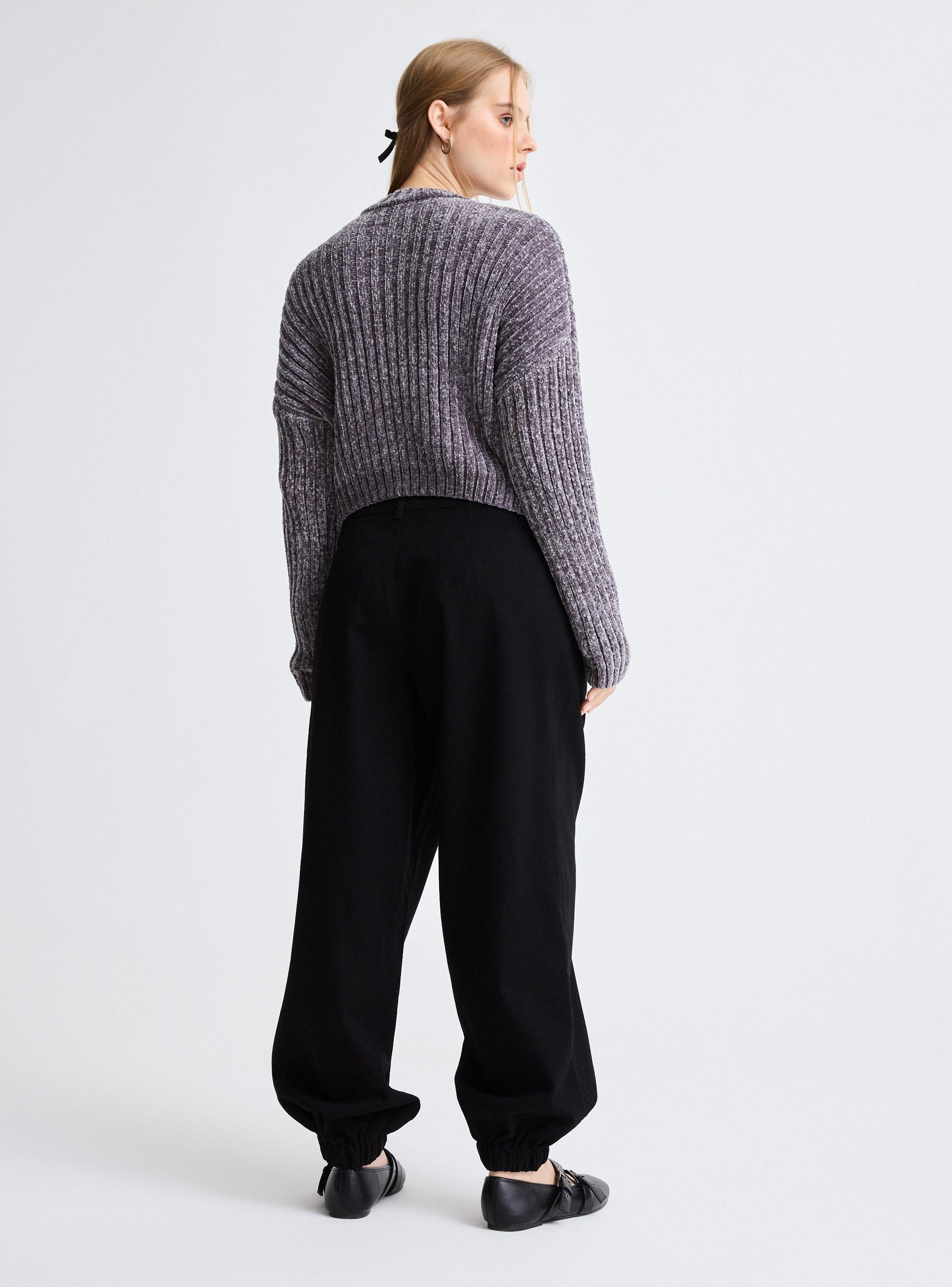 Sweater Tejido Punto Acanalado-5