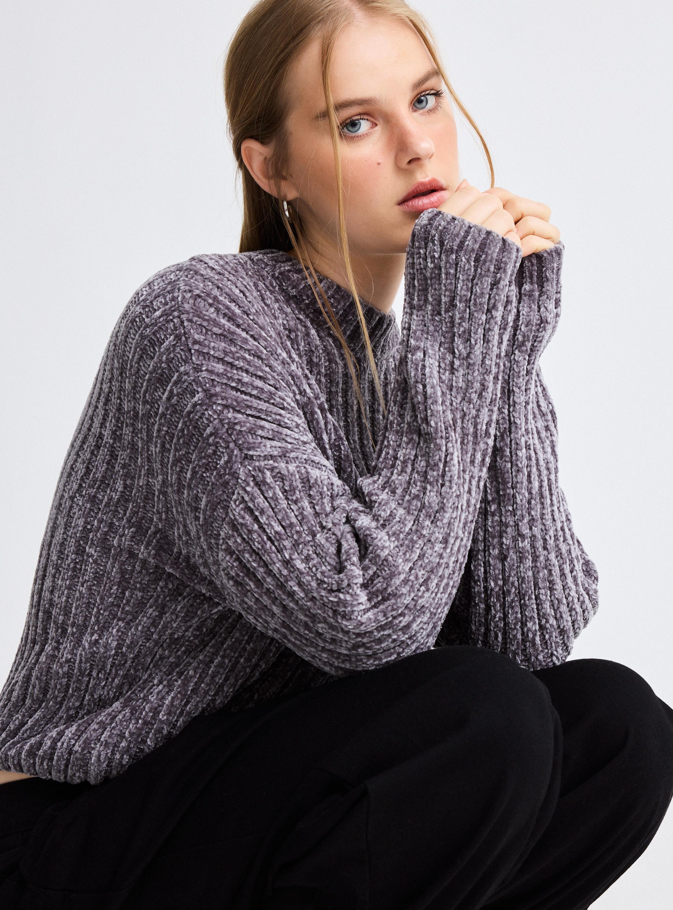 Sweater Tejido Punto Acanalado-3