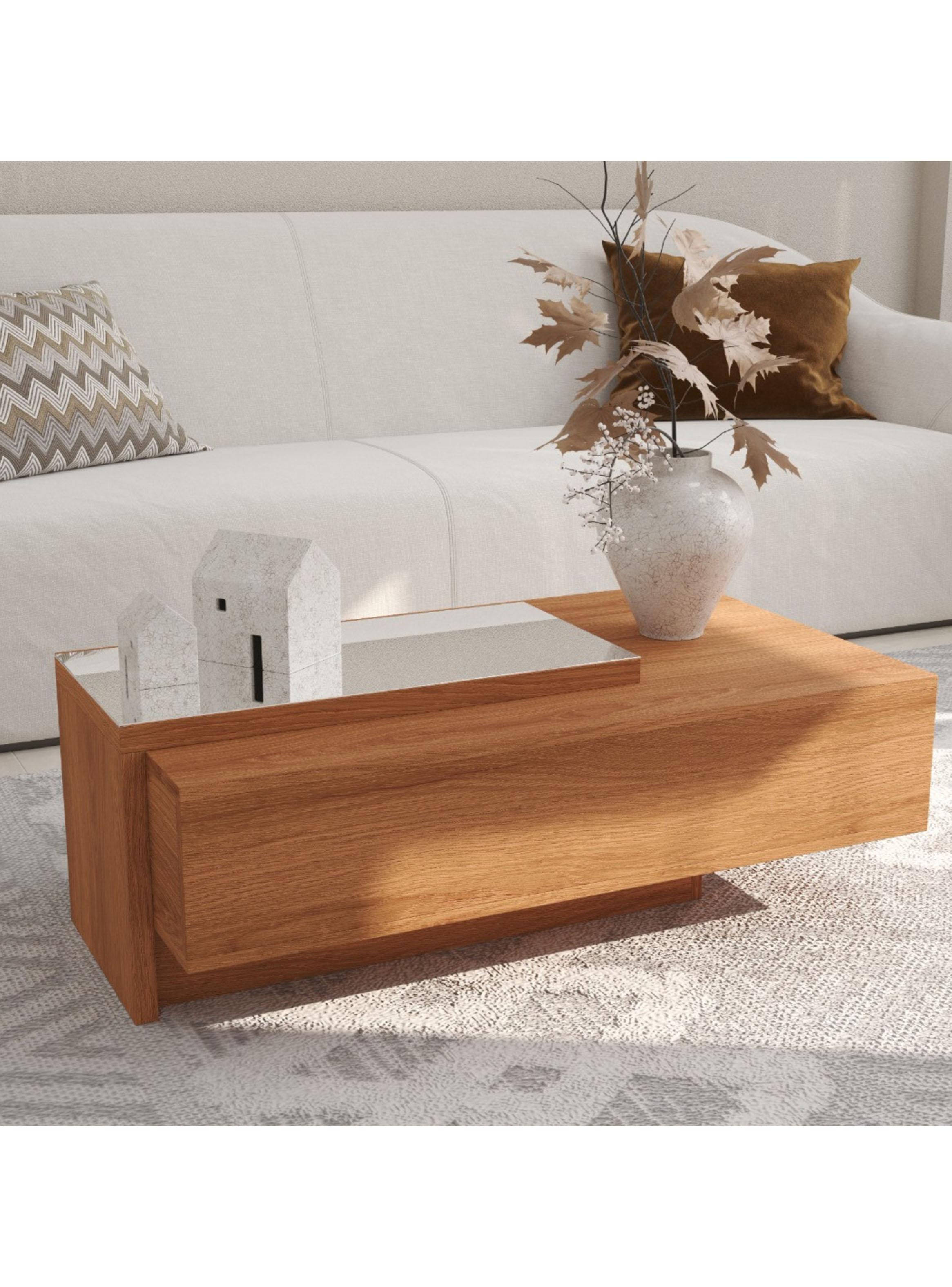 Mesa de Centro Milao 33x53x93 cm Café-3
