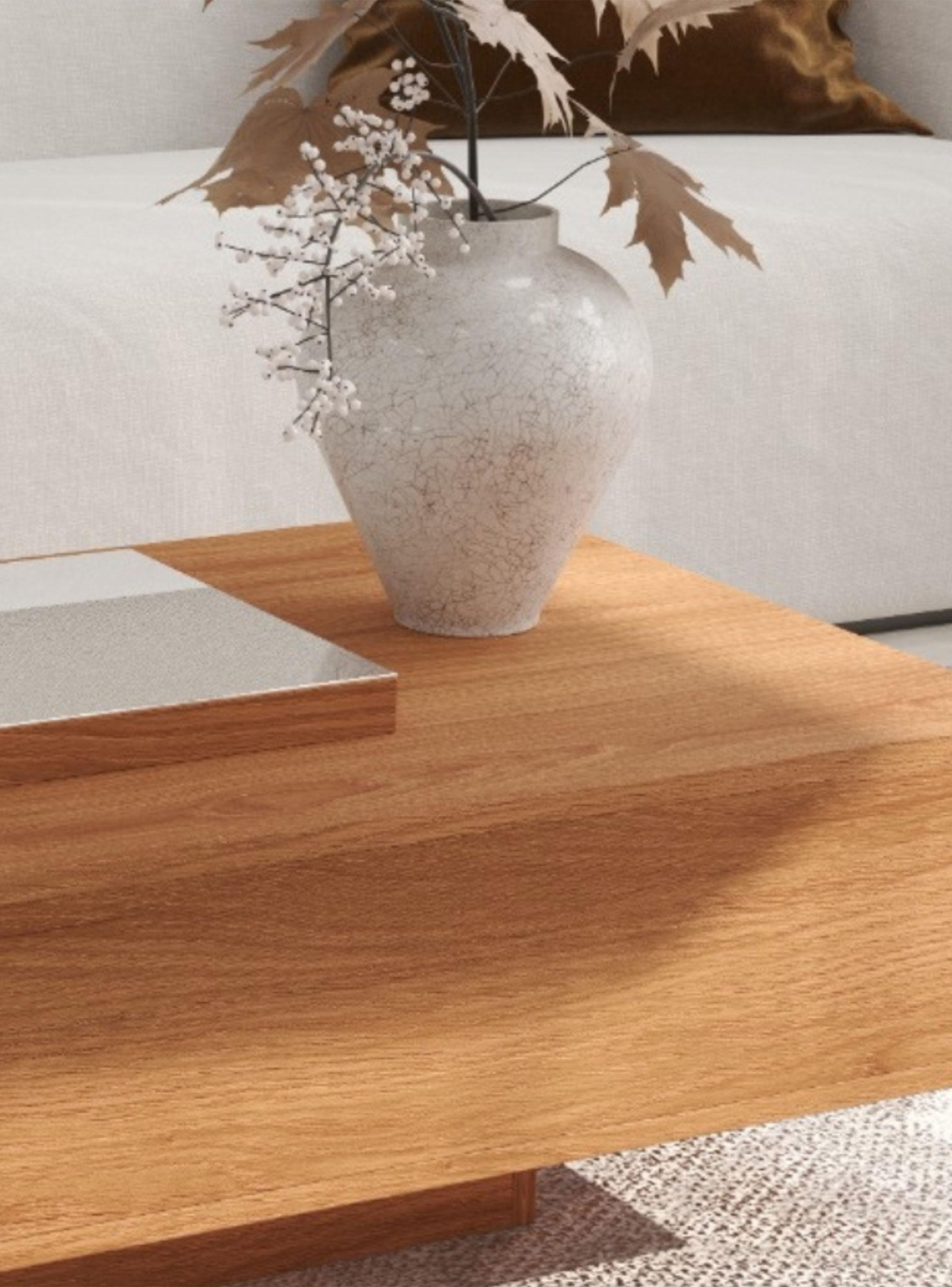 Mesa de Centro Milao 33x53x93 cm Café-2