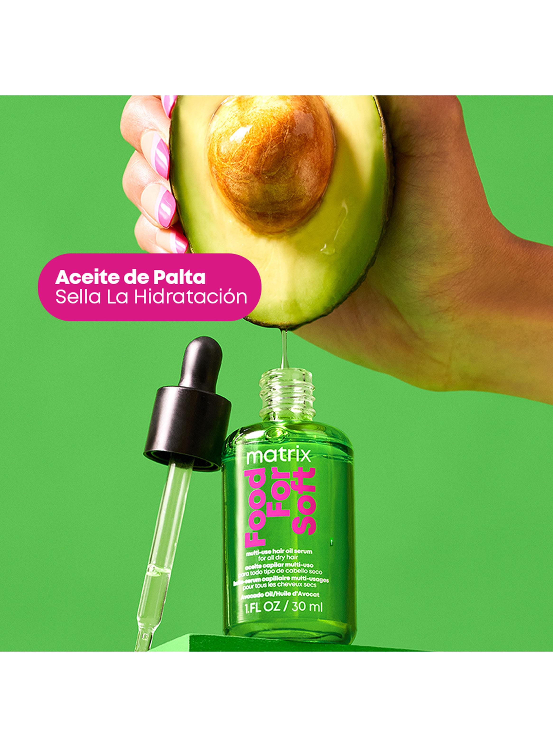 Mini Aceite Multi-Uso Cabello Seco Food For Soft 30 ml Matrix-4