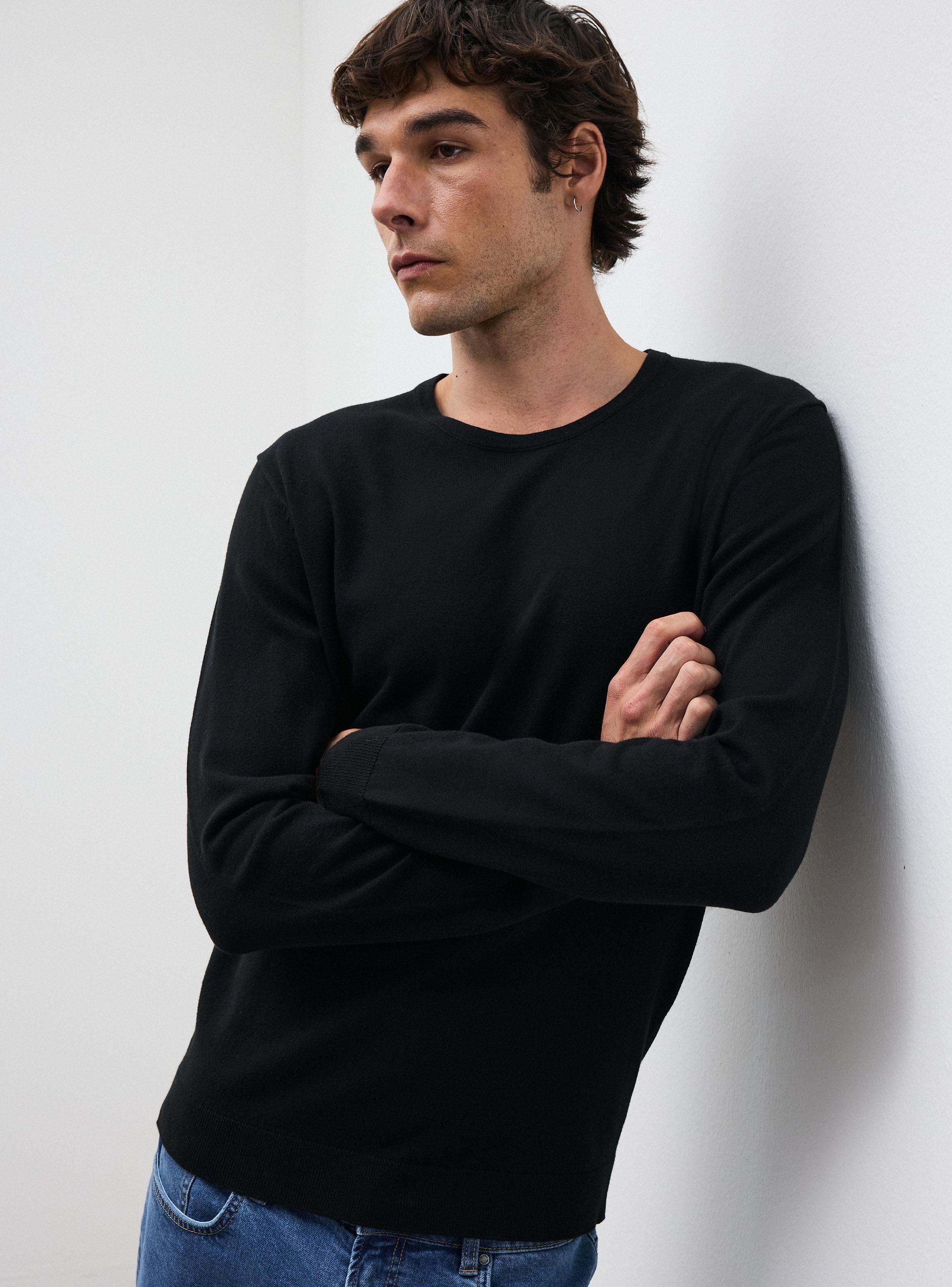 Sweater Cuello Redondo Liso Algodón-2