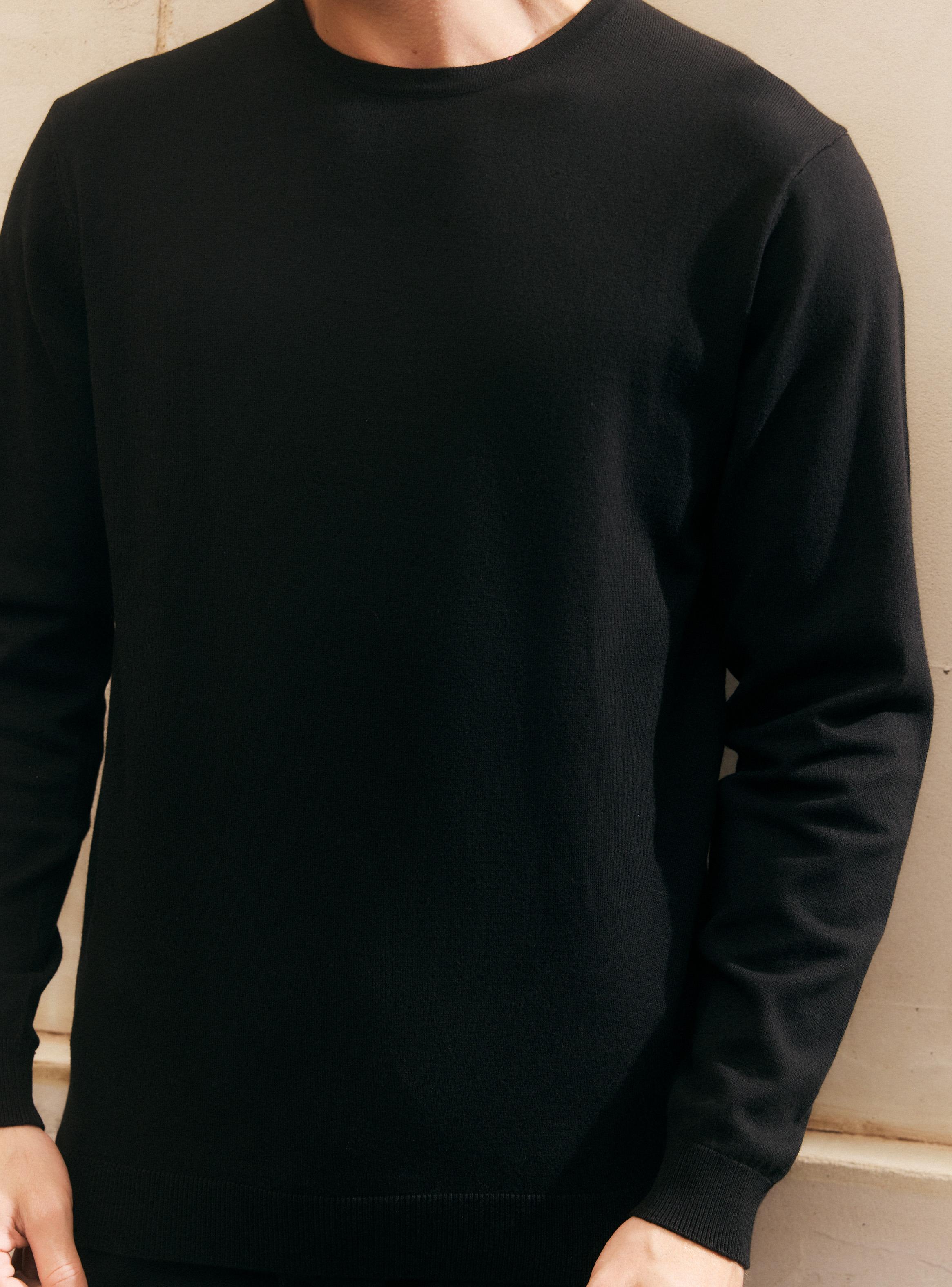 Sweater Cuello Redondo Liso Algodón-3