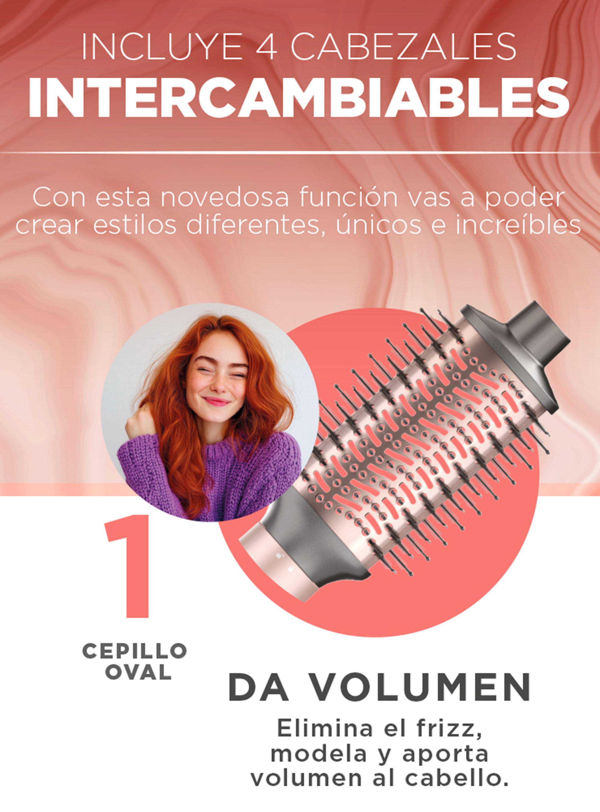 Cepillo Secador Multistyler Aura UniQ 4 en 1 Rose Gold-3