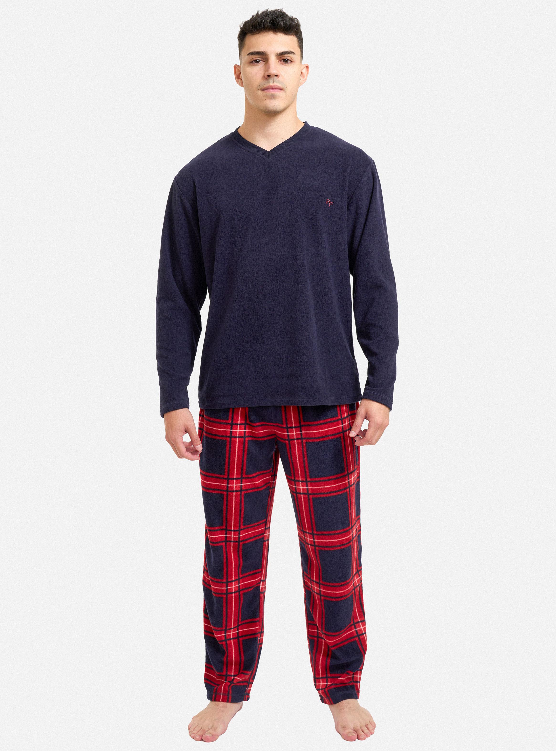 Pijama Largo Térmico Cuello V-0