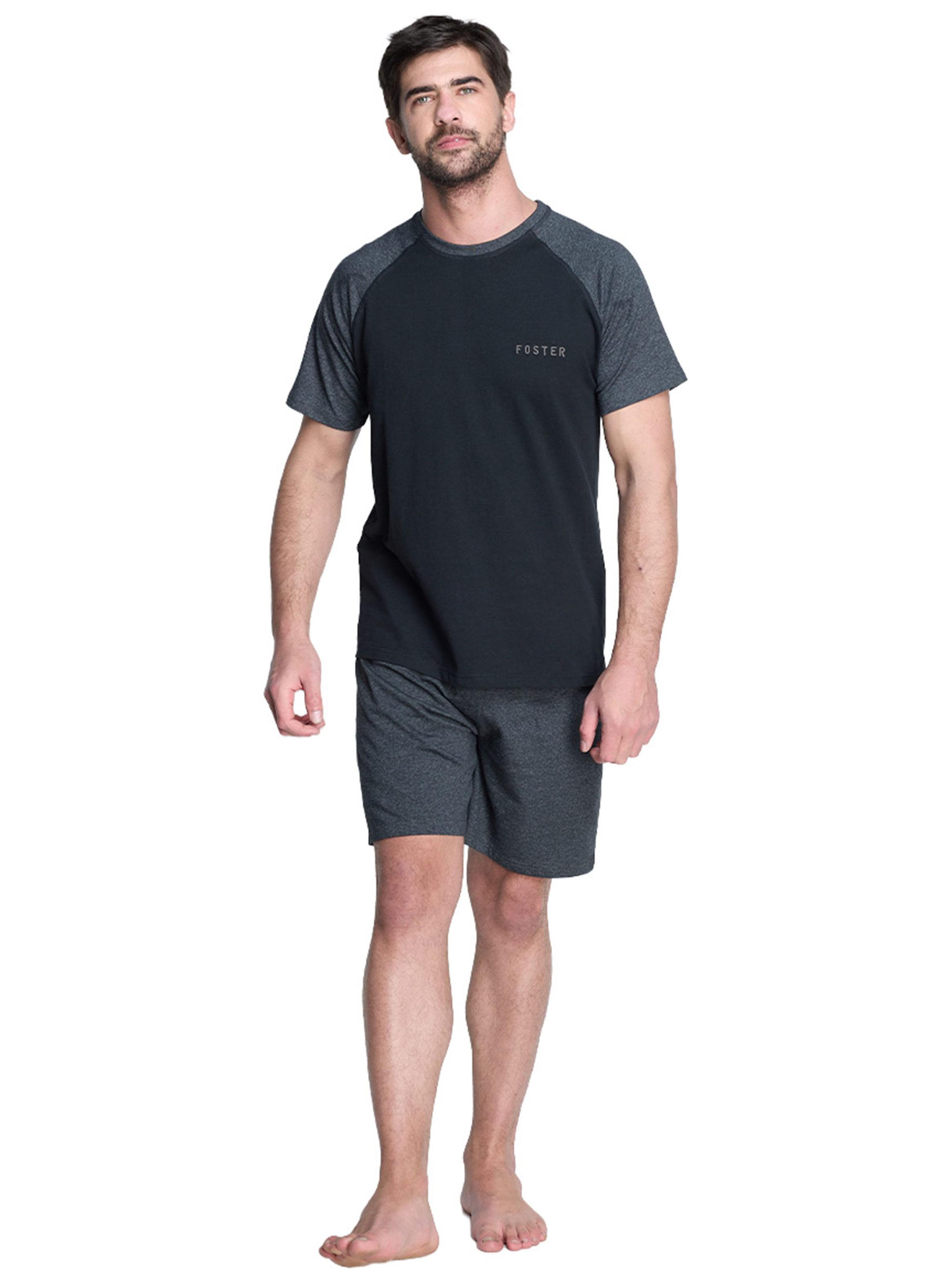 Pijama Corto Básico Cuello Redondo-3