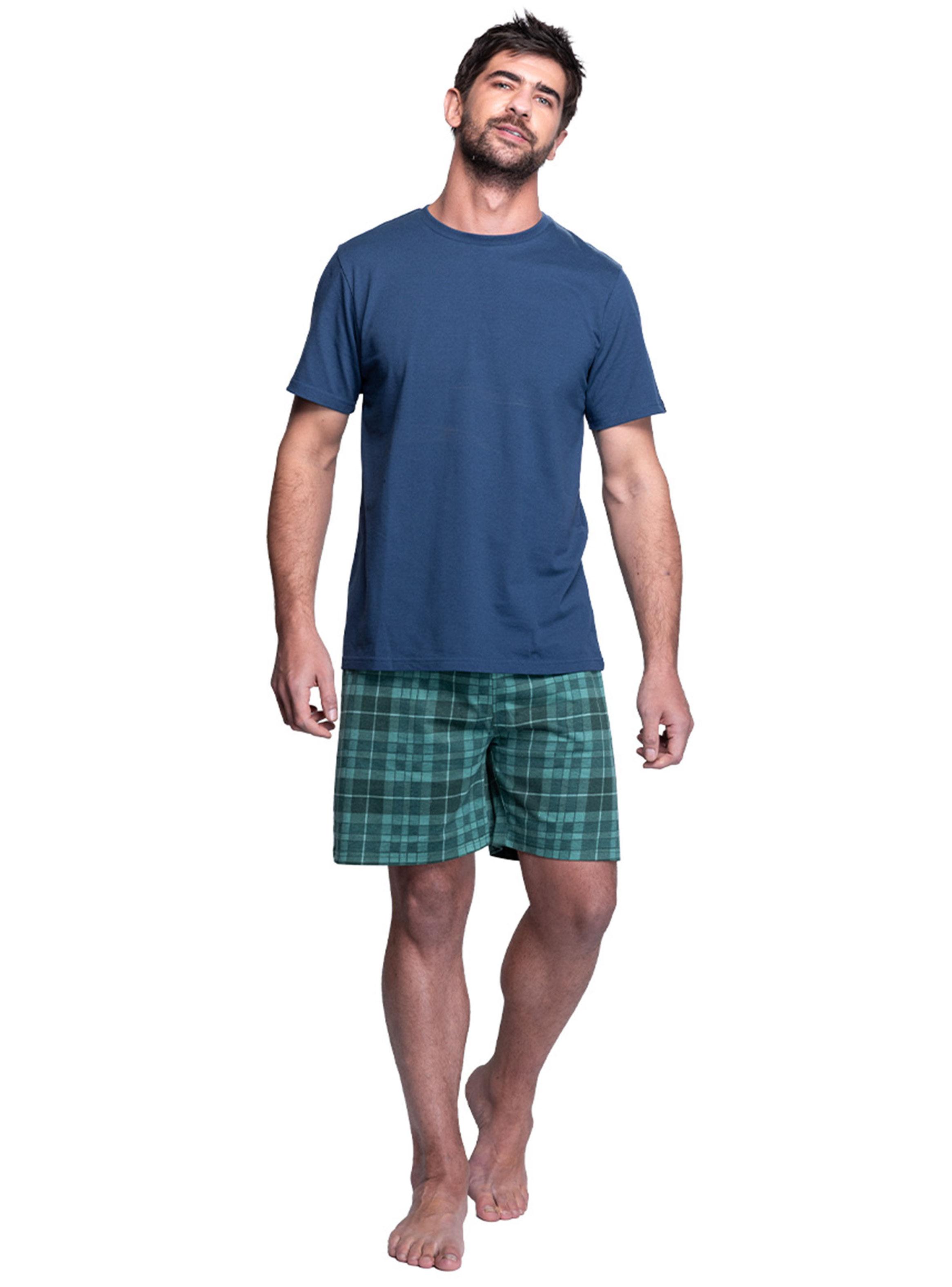 Pijama Corta Print Cuadros Short-3