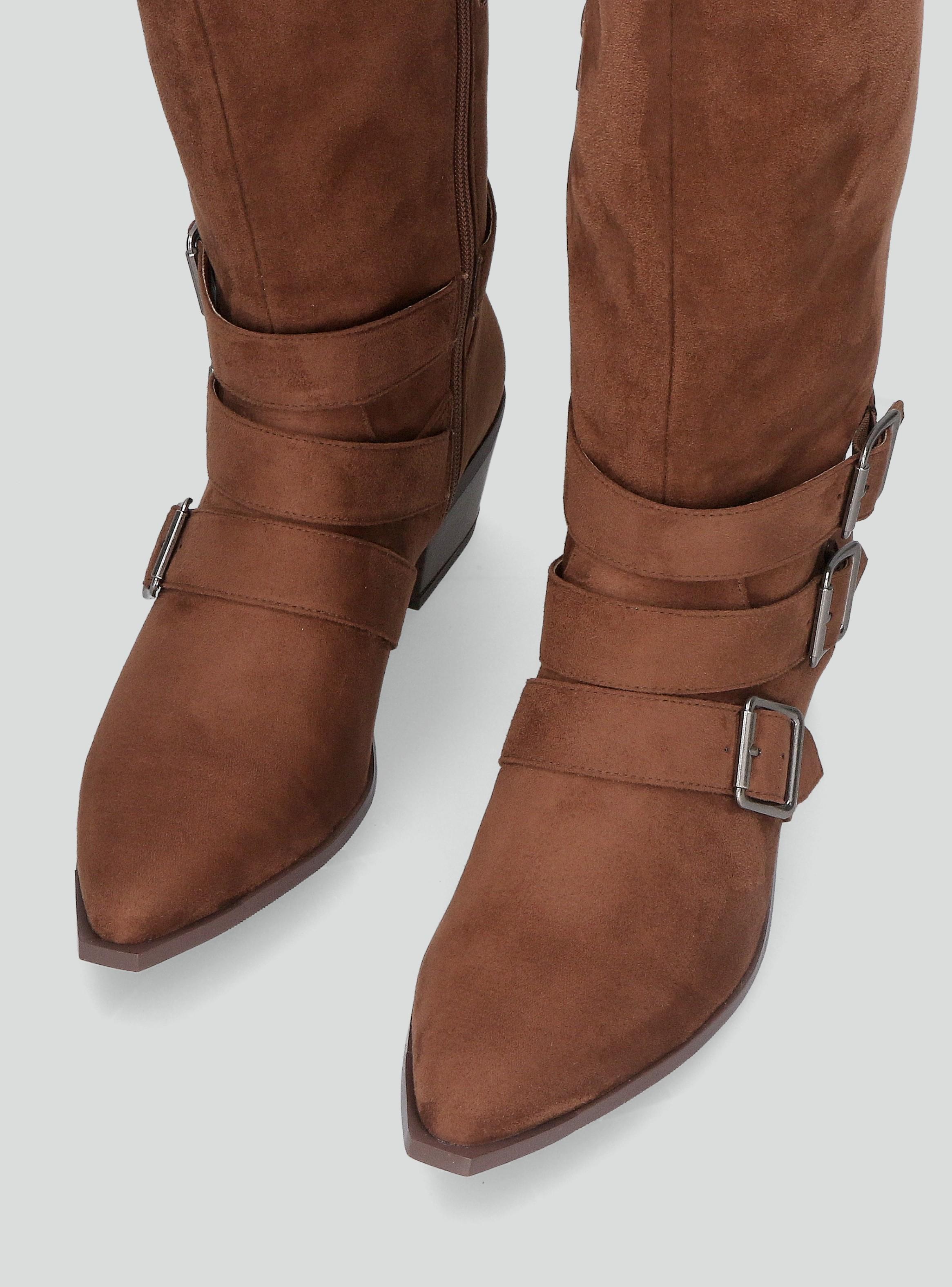 Bota Hebillas Decorativas Mujer-3