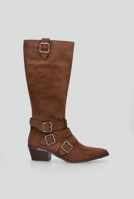 Bota Hebillas Decorativas Mujer-4