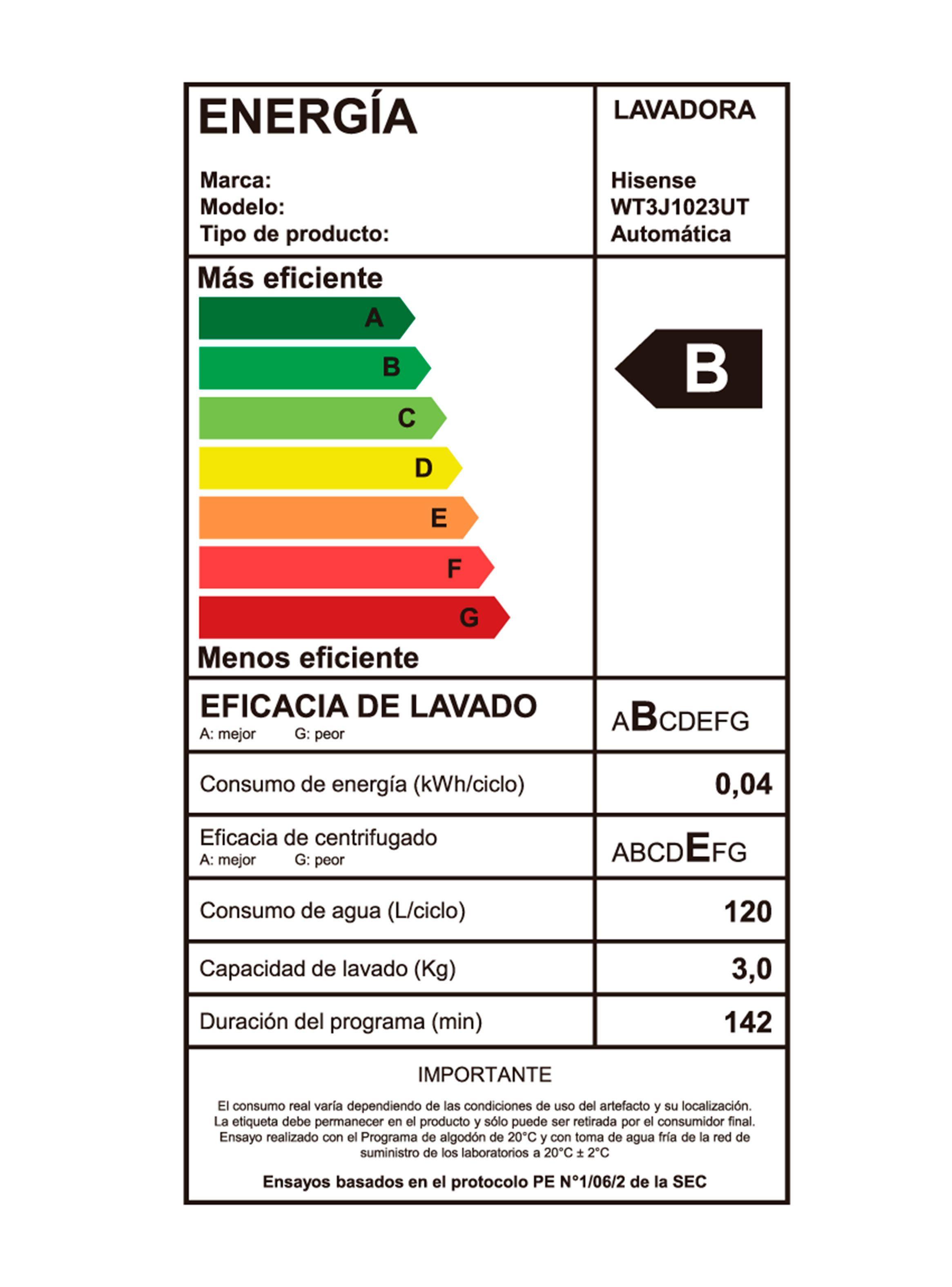 Lavadora Carga Superior 10 Kg WT3J1023UT-10