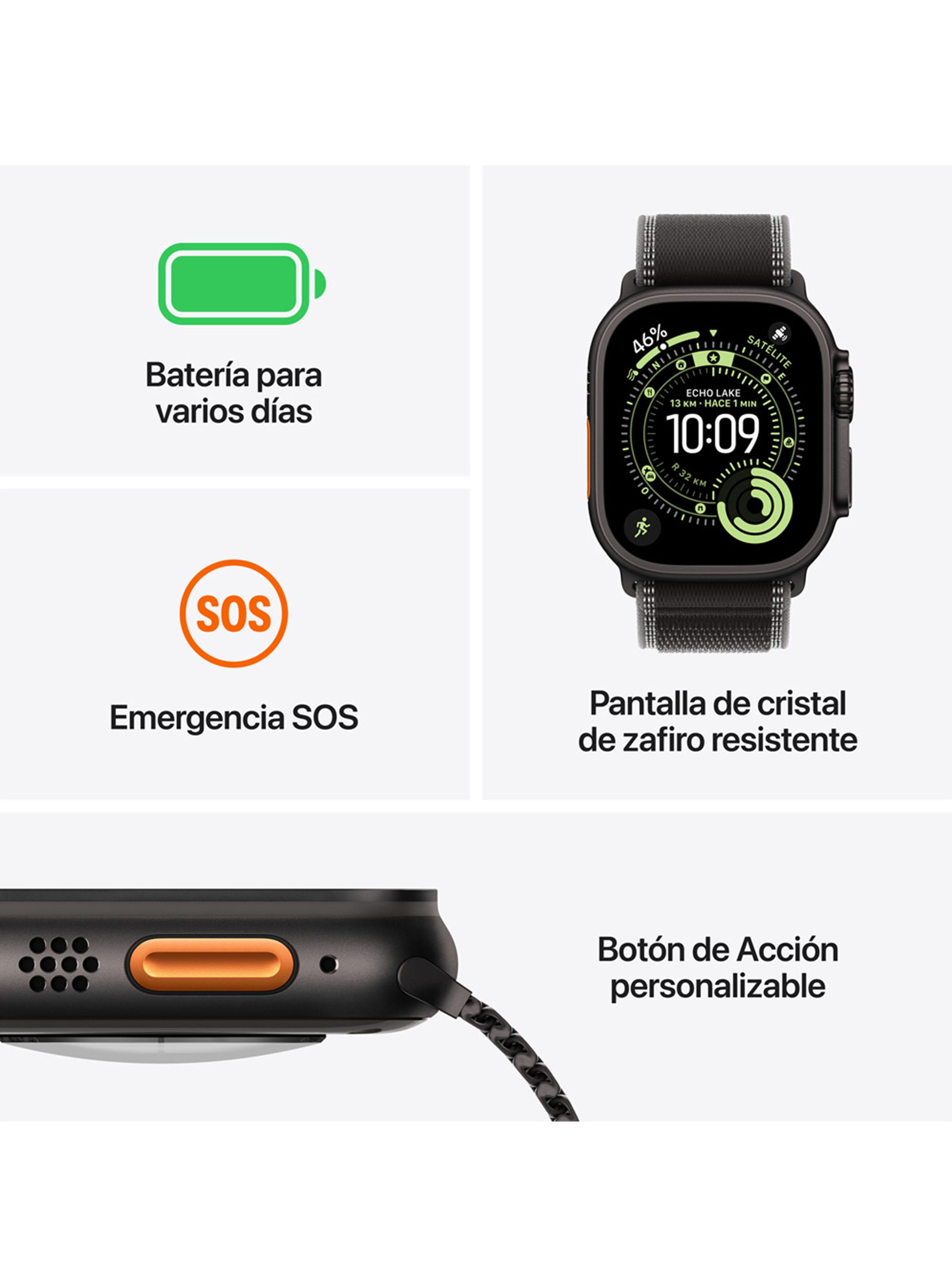 Apple Watch Ultra 3 49mm Black Titanium Trail Ocean Negro-2