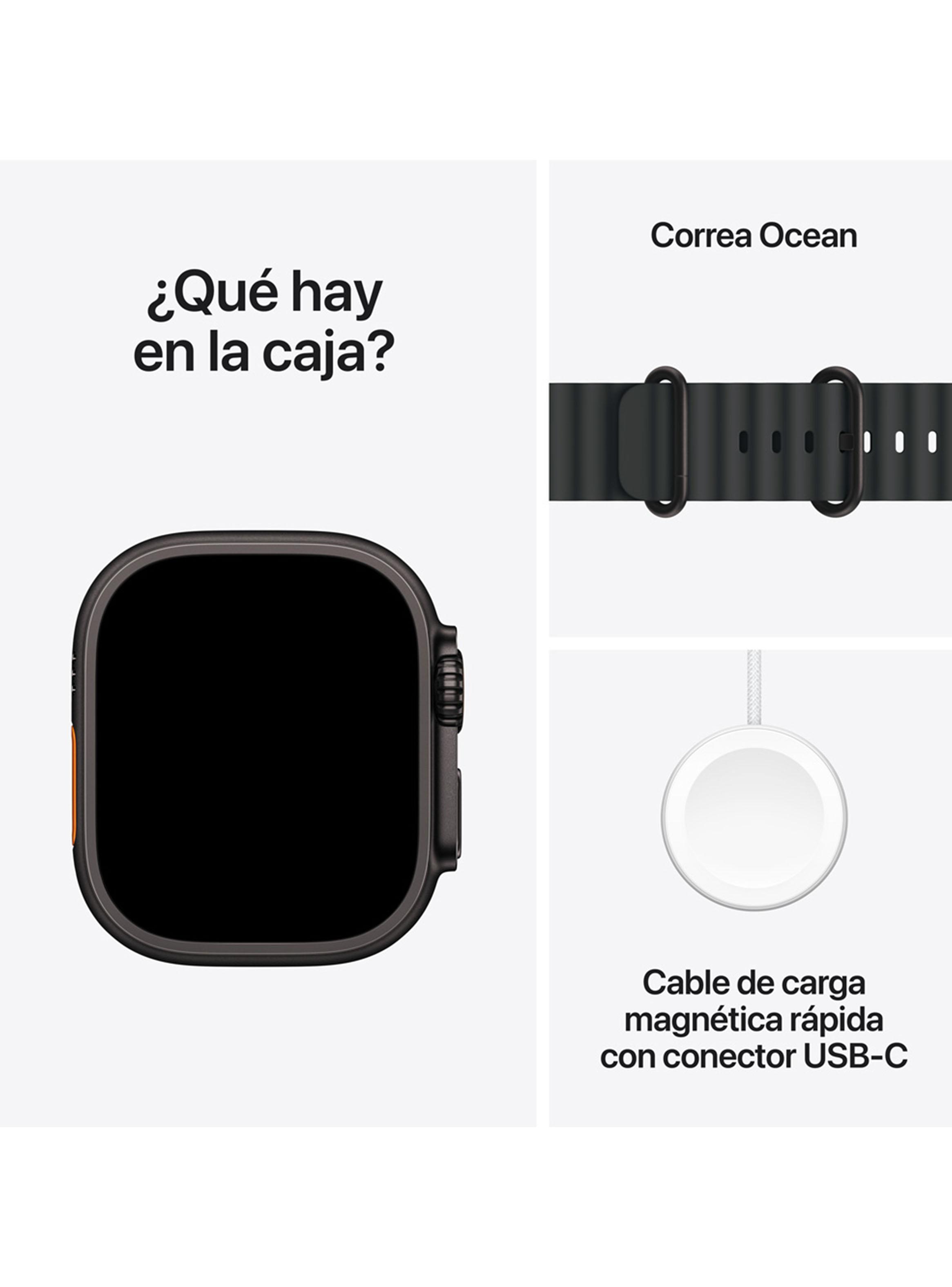 Apple Watch Ultra 3 49mm Black Titanium Trail Ocean Negro-6