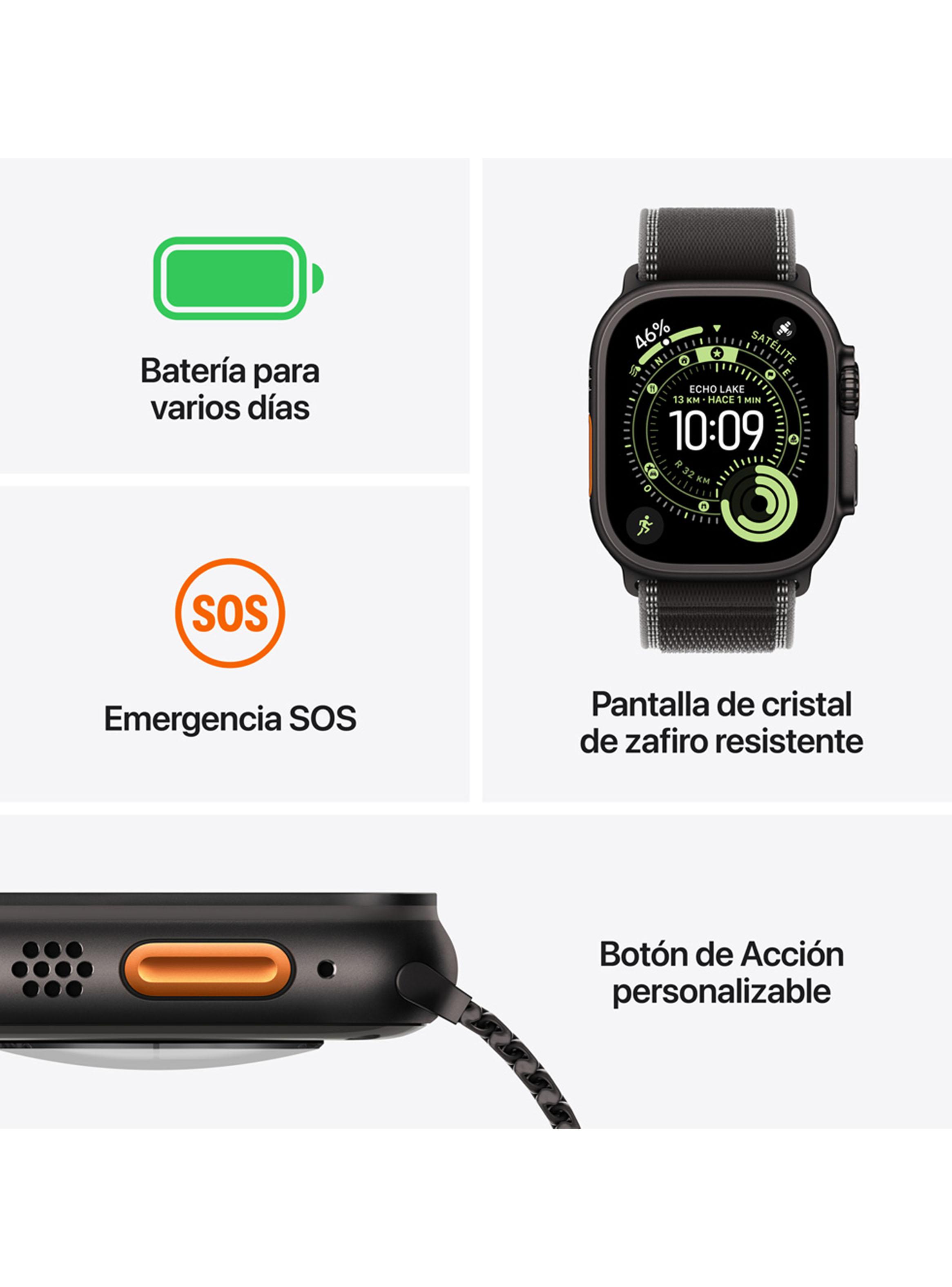 Apple Watch Ultra 3 49mm Black Titanium Loop Alpine Negro Talla M-2