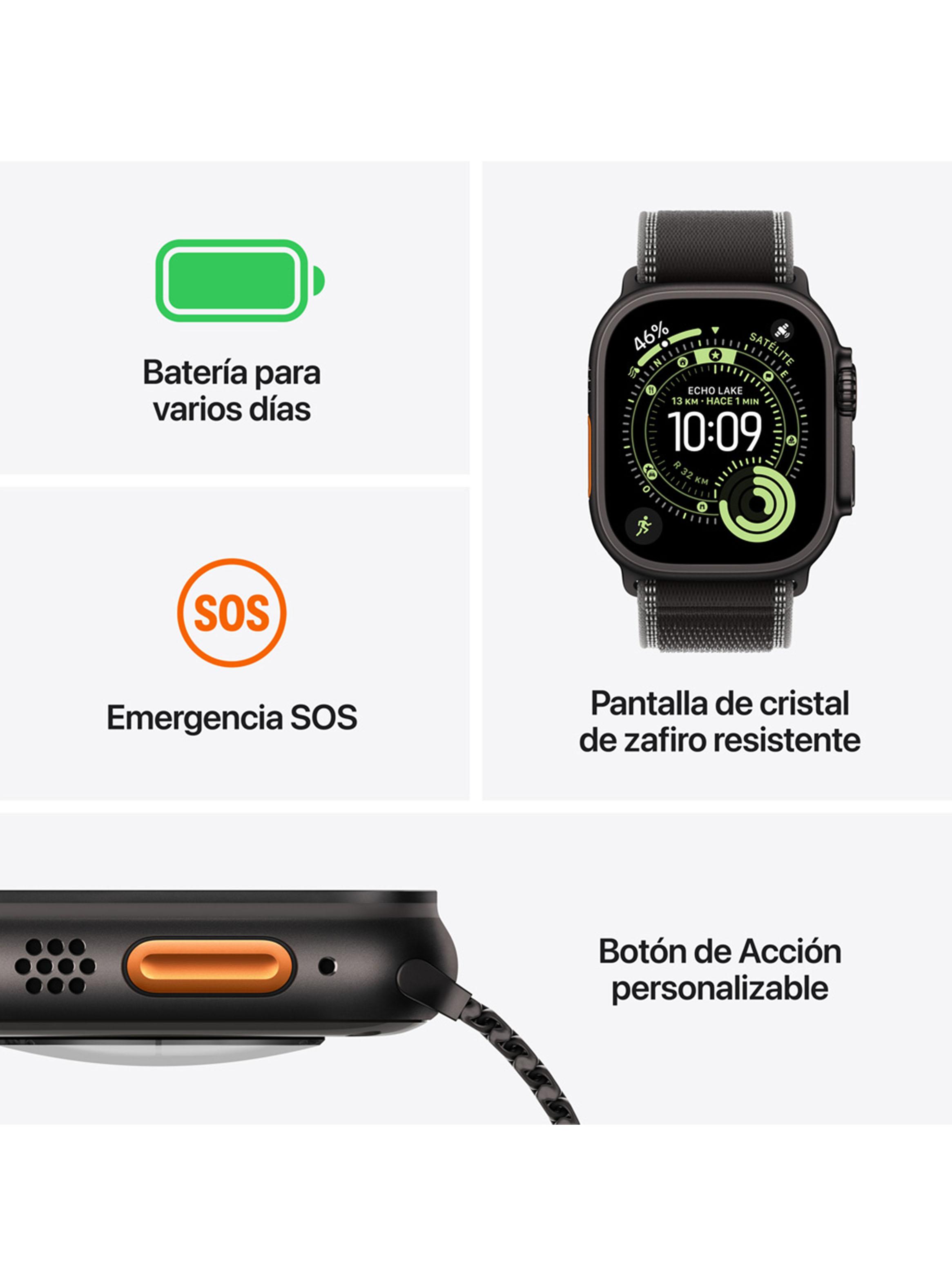 Apple Watch Ultra 3 49mm Black Titanium Loop Alpine Negro Talla L-2