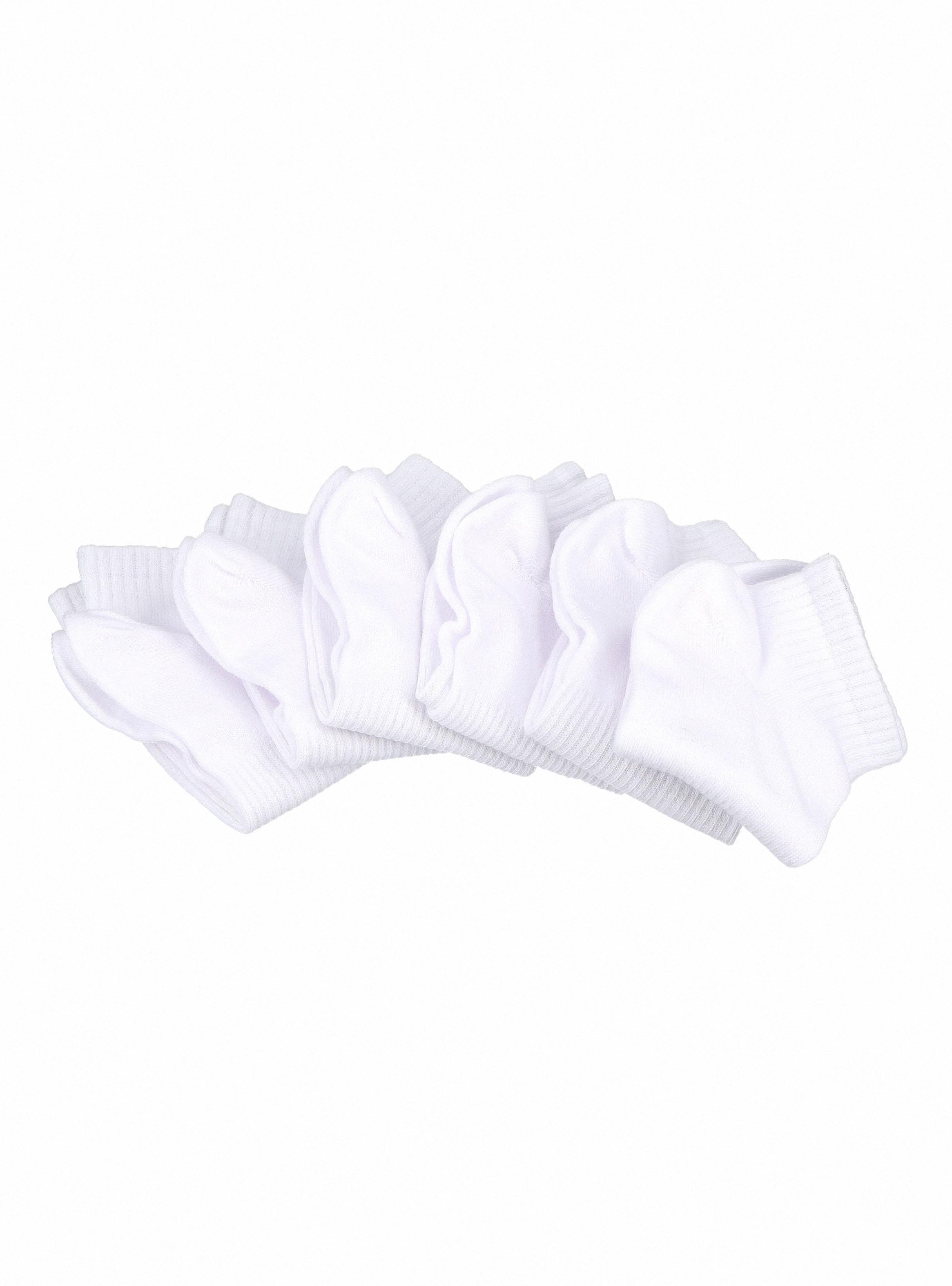 Calcetines Cortos Color Blanco Escolar-2