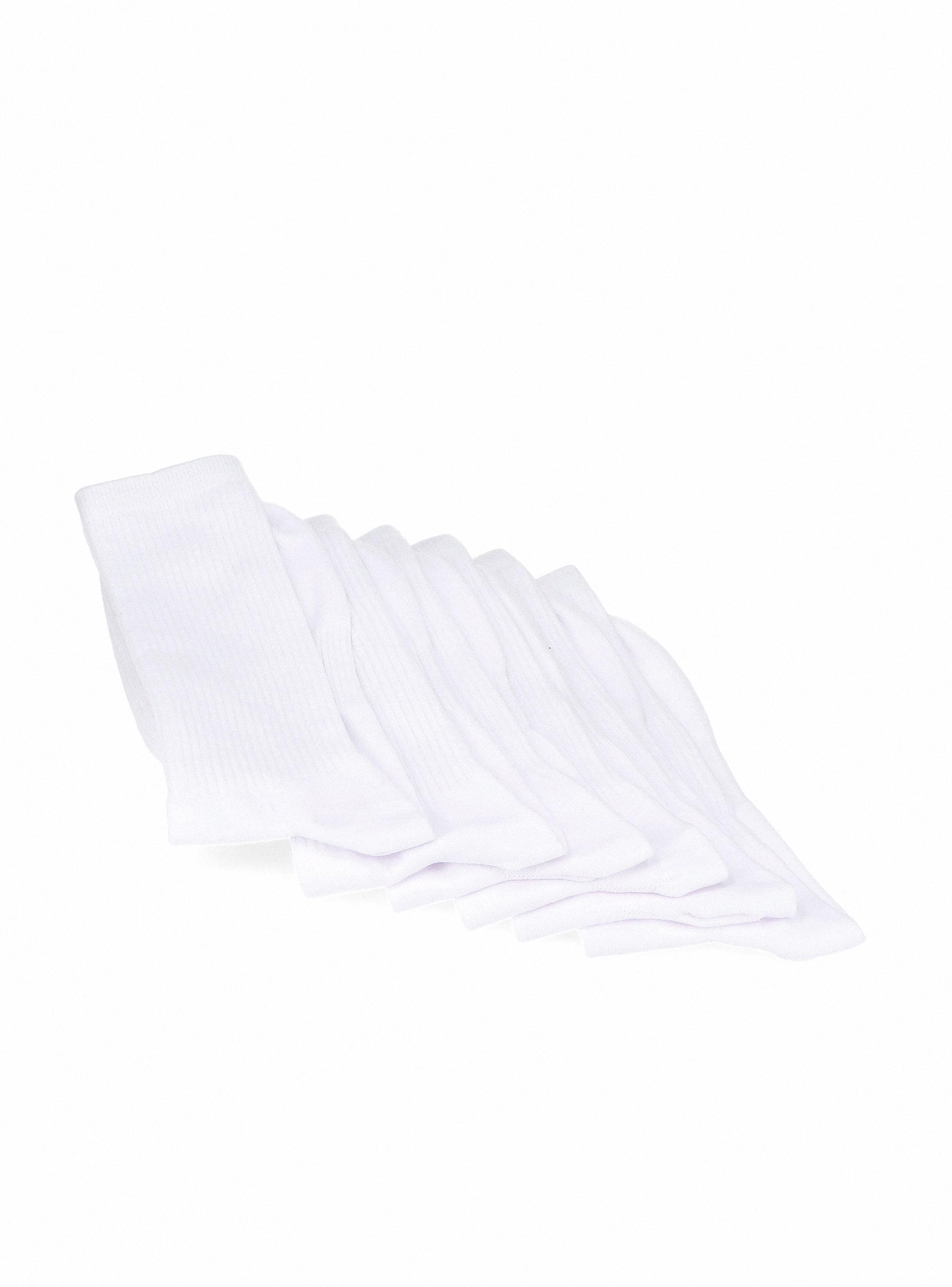 Calcetines Color Blanco Crew Escolar-2