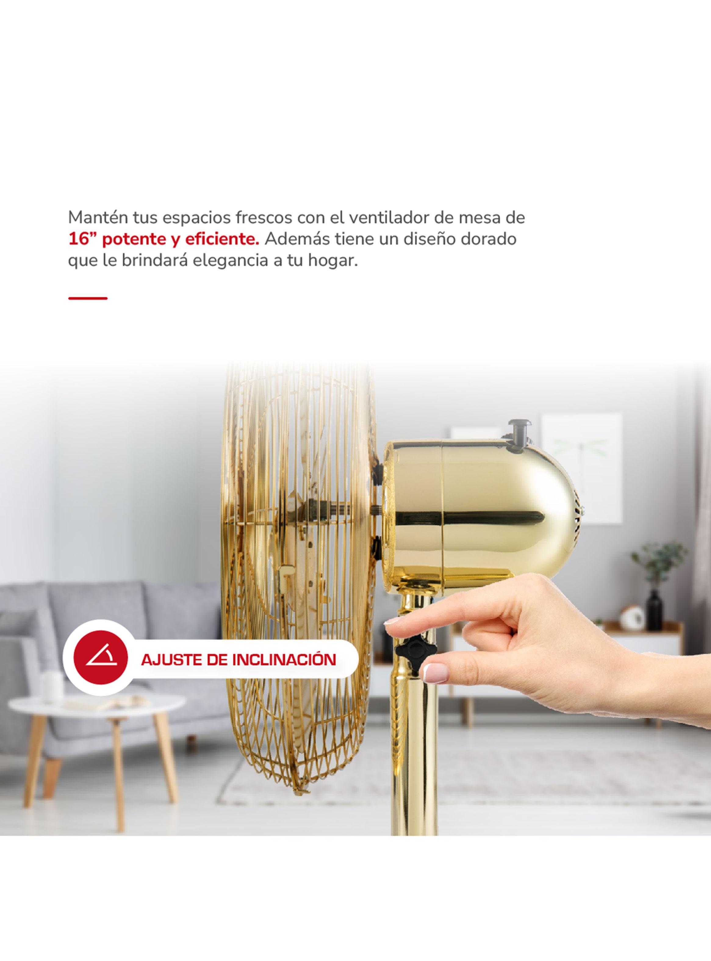 Ventilador de Sobremesa 16'' 50W TH-16DM Dorado-5