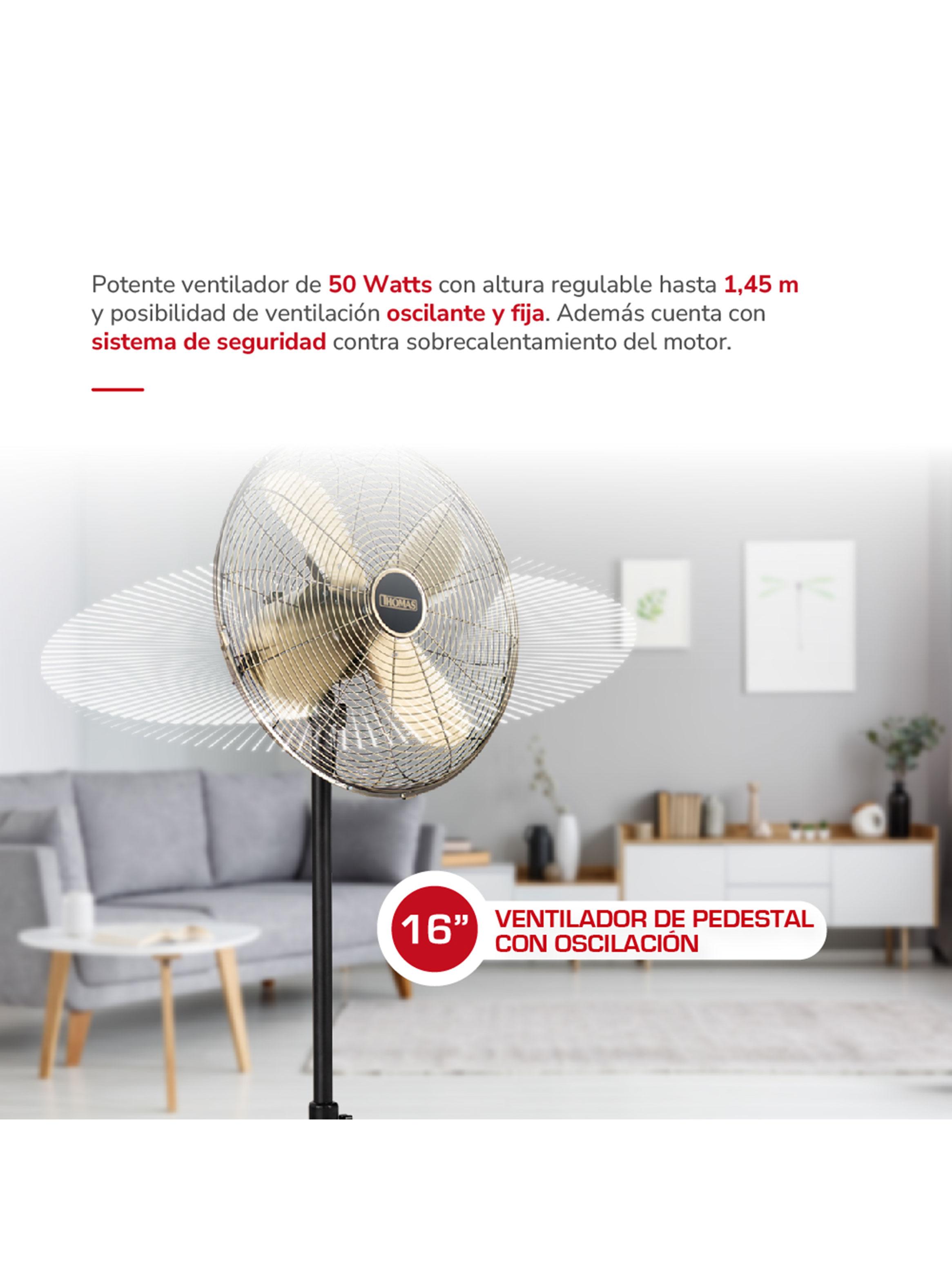 Ventilador de Pie 16'' 50W TH-16BNP Bronce-4