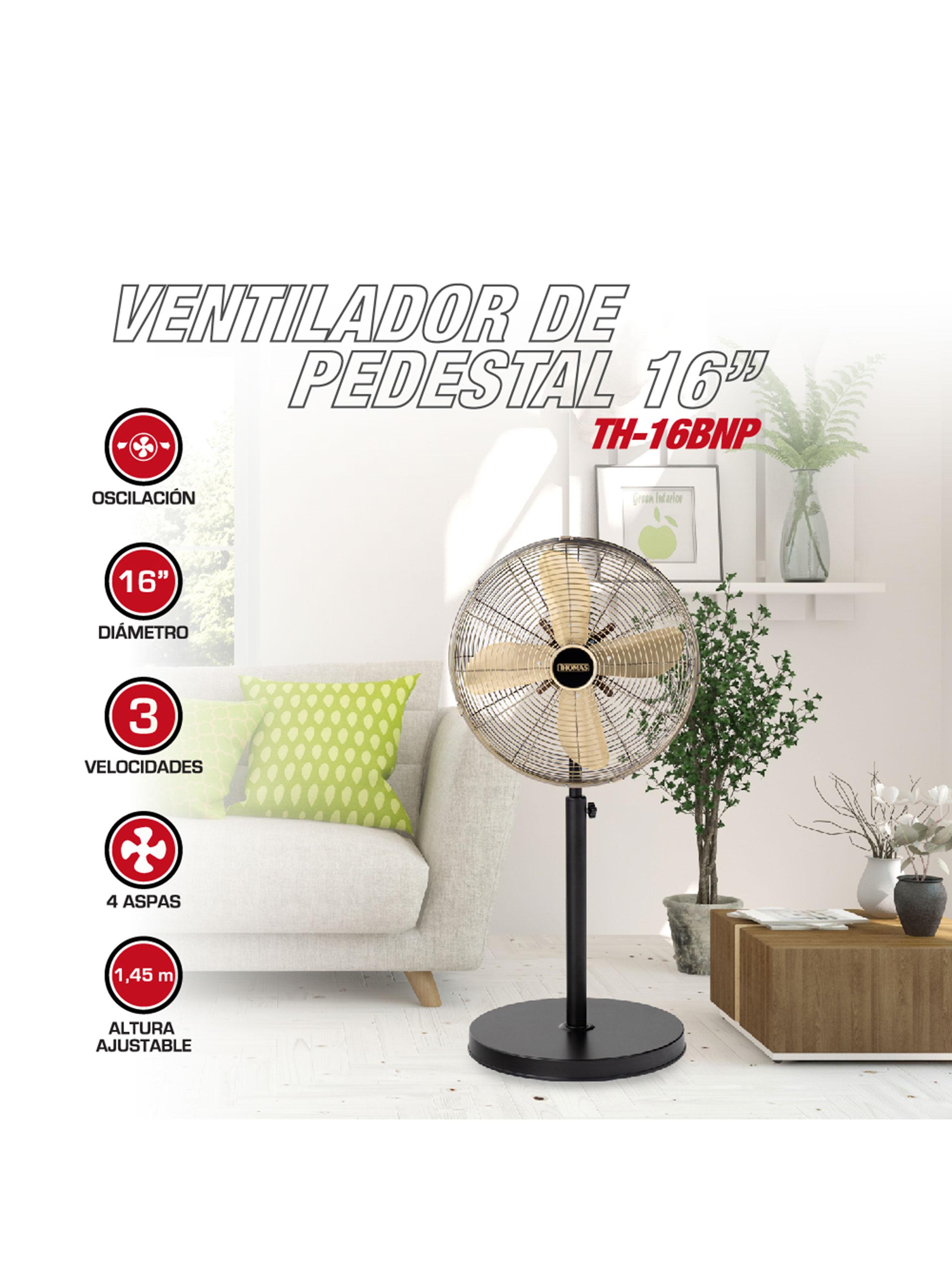 Ventilador de Pie 16'' 50W TH-16BNP Bronce-3