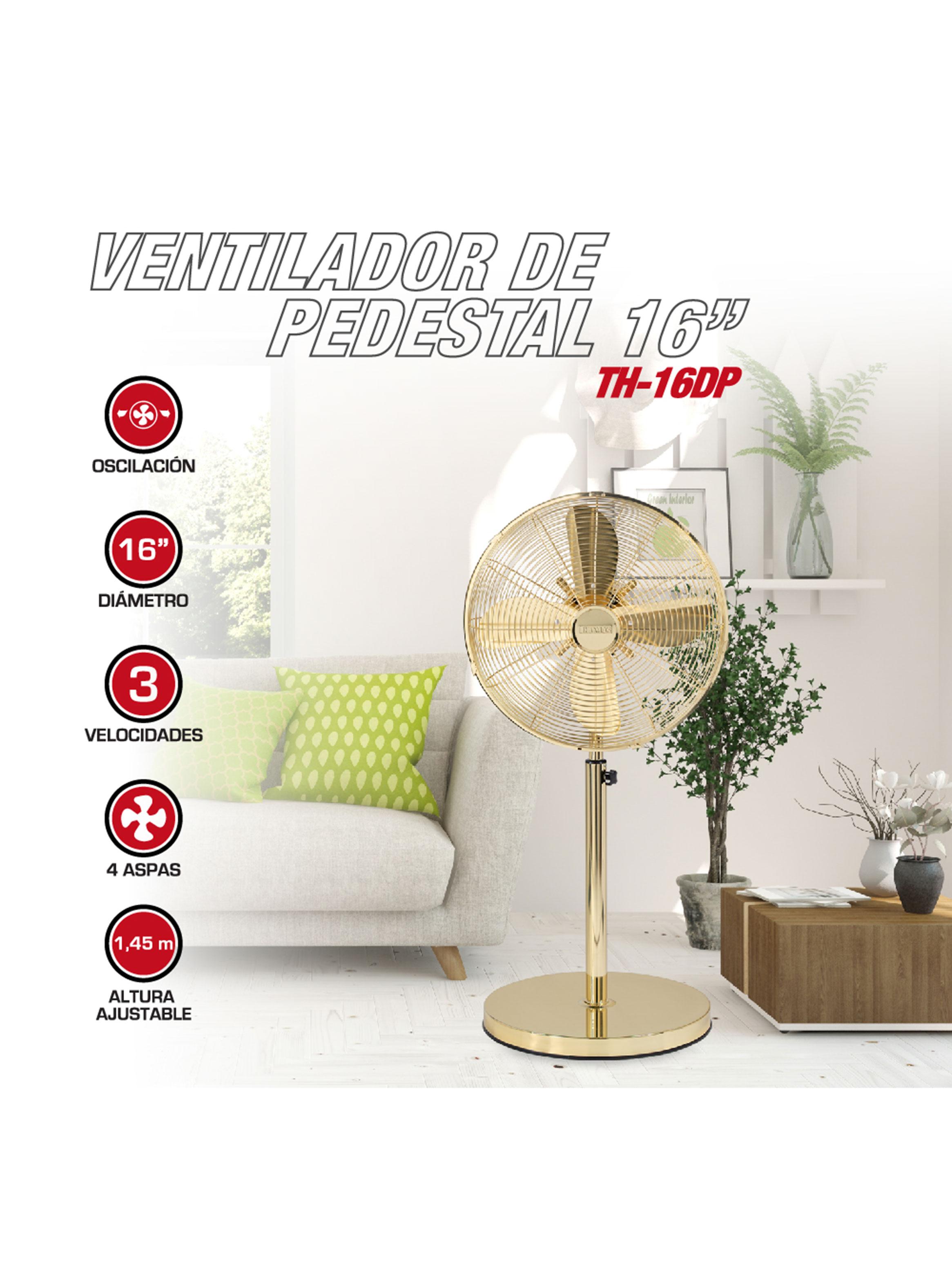 Ventilador de Pie 16'' 50W TH-16DP Dorado-3