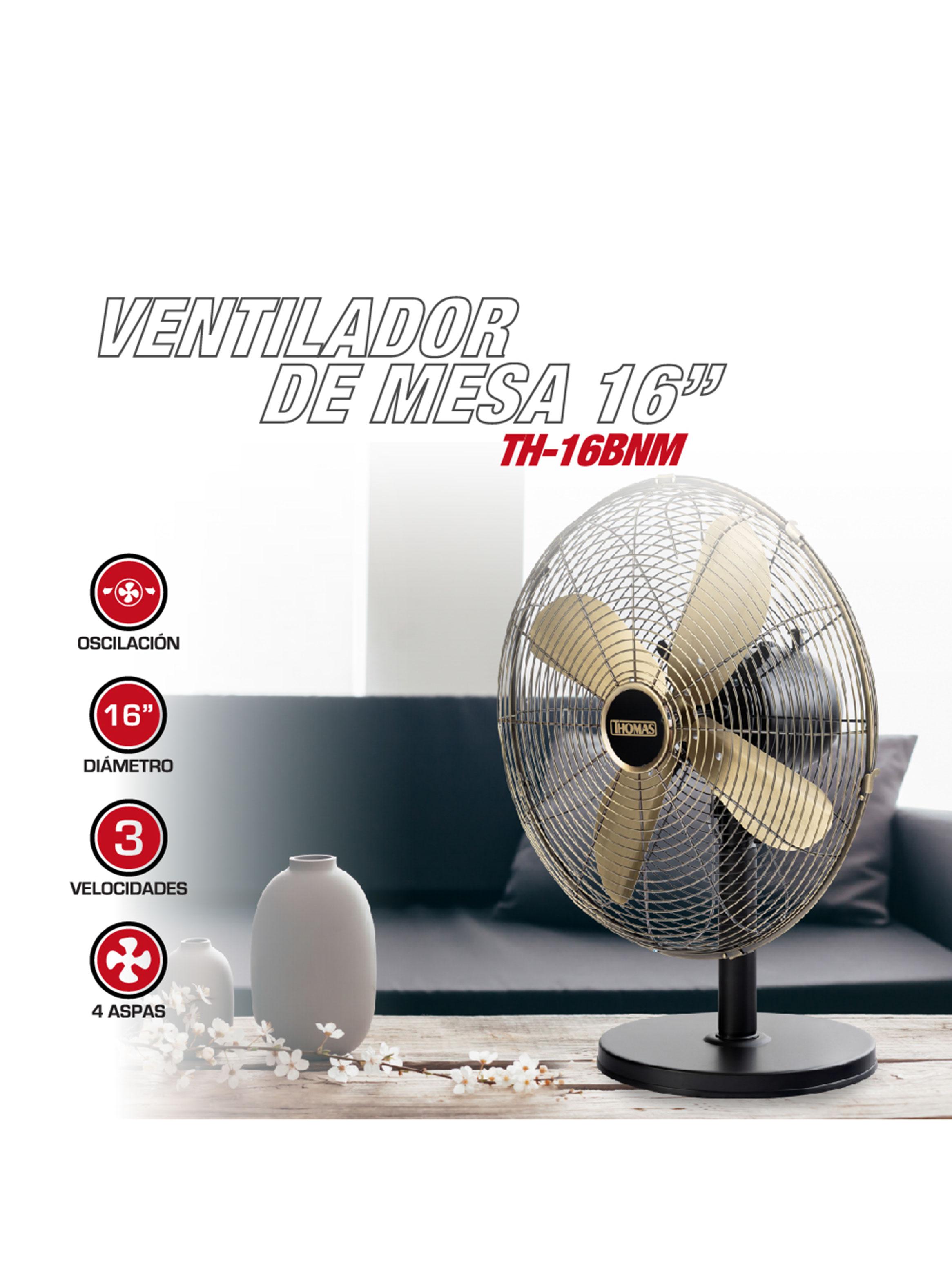 Ventilador de Sobremesa 16'' 50W TH-16BNM-3
