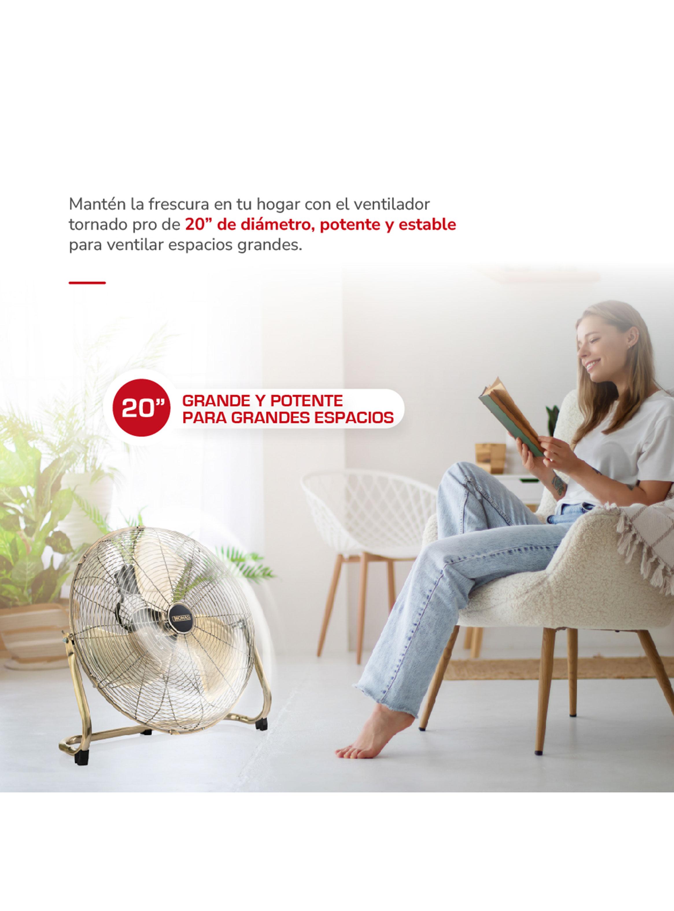 Ventilador de Piso 20'' 145W Tornado Pro TH-20BNS Bronce-5
