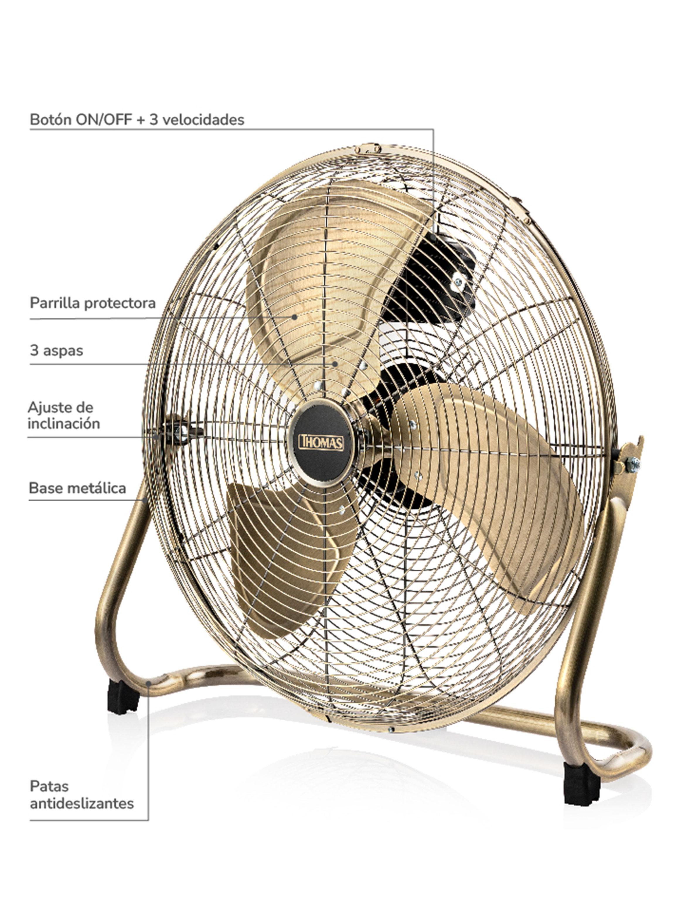 Ventilador de Piso 20'' 145W Tornado Pro TH-20BNS Bronce-2