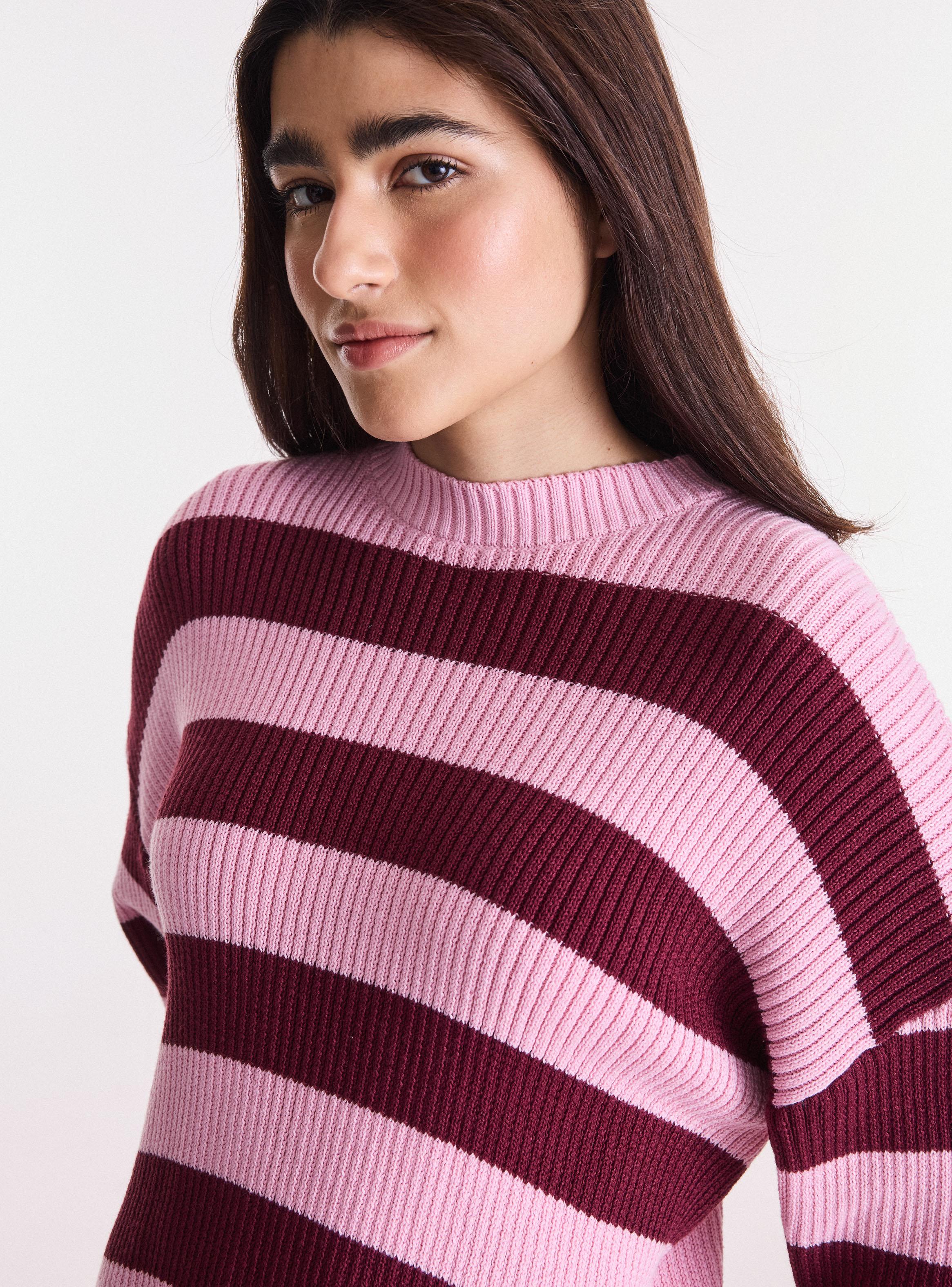 Sweater Cuello Redondo y Rayas-2
