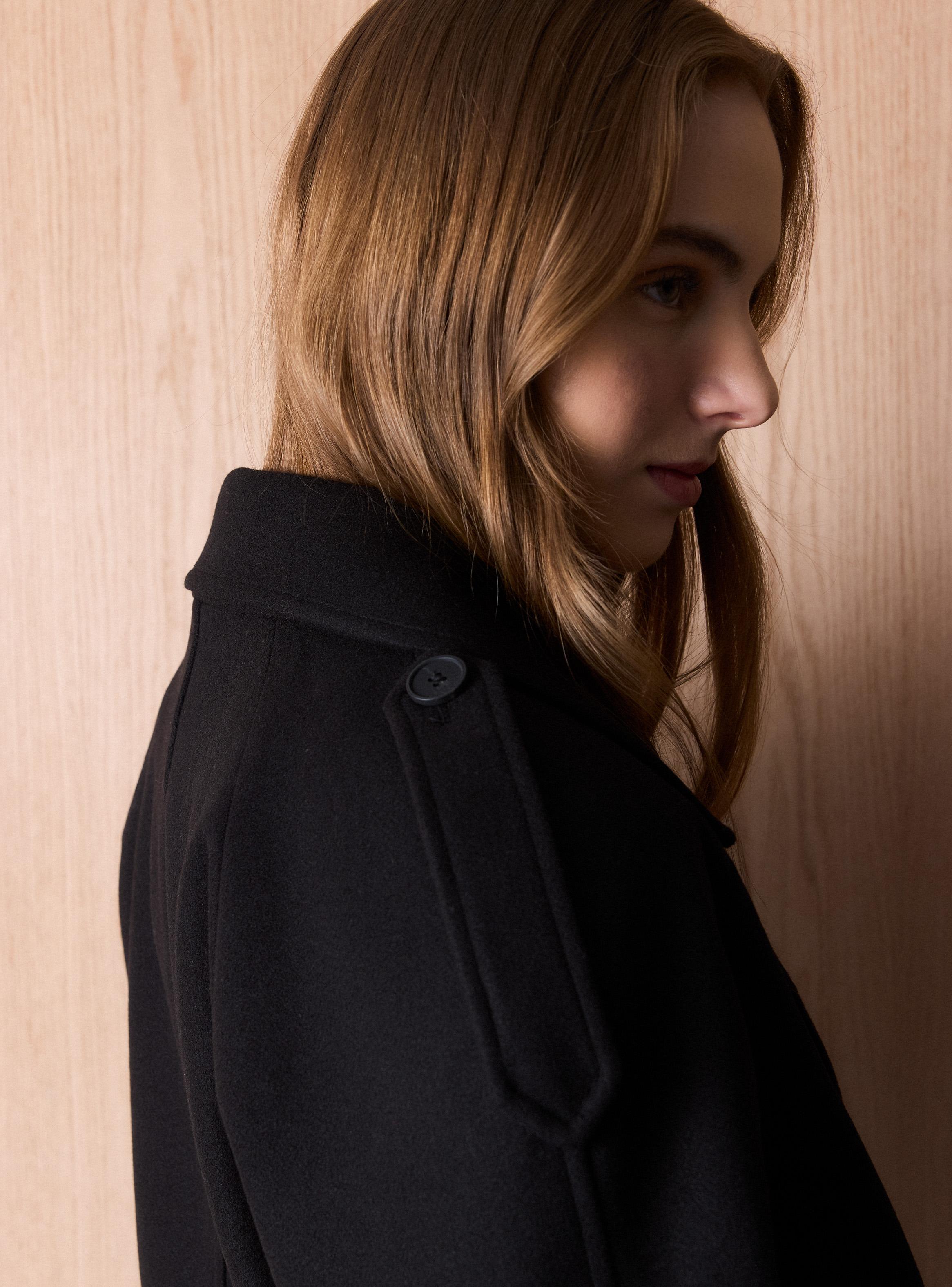 Chaqueta Abrigo Corto Cruzado-3