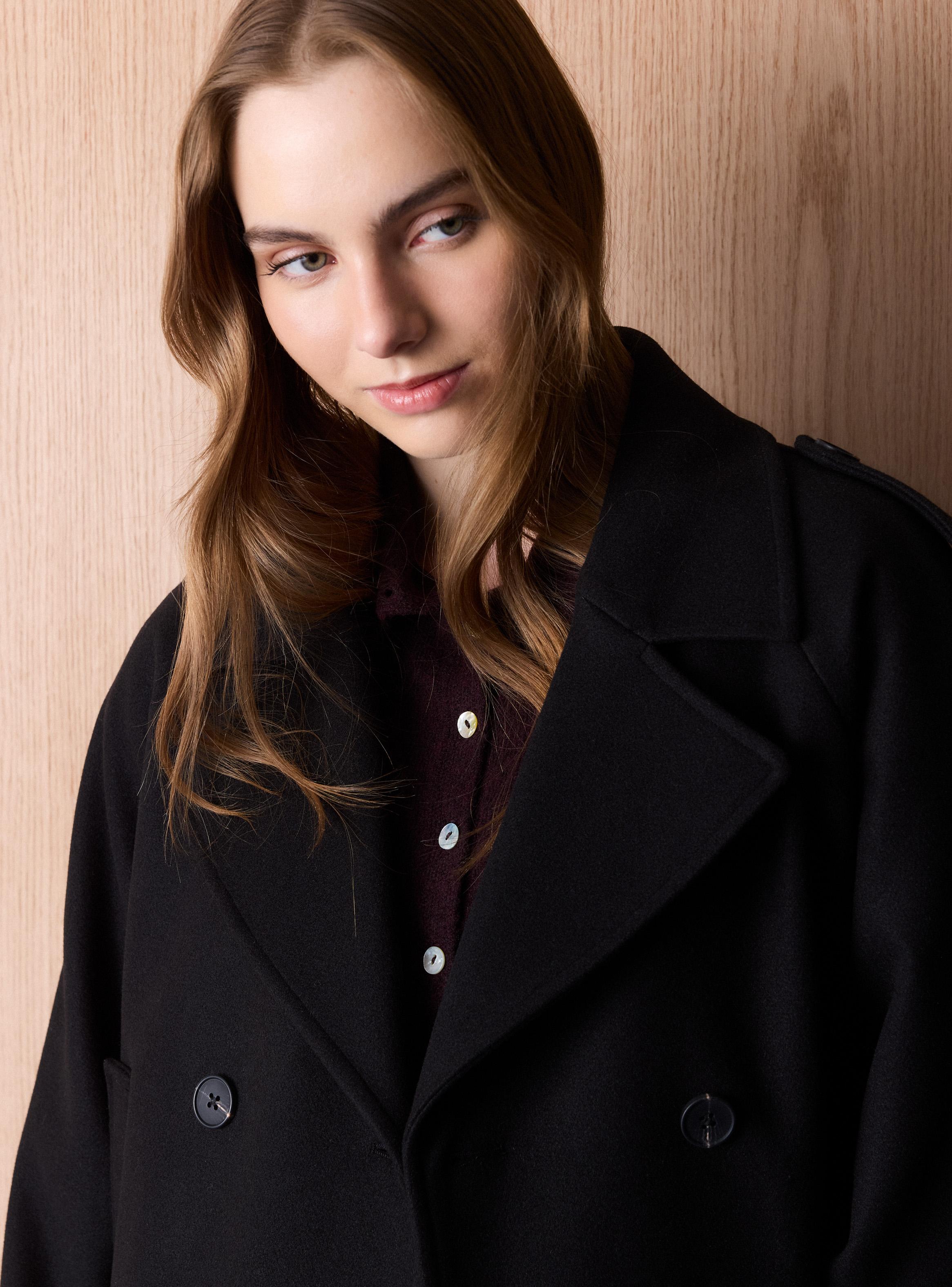 Chaqueta Abrigo Corto Cruzado-2