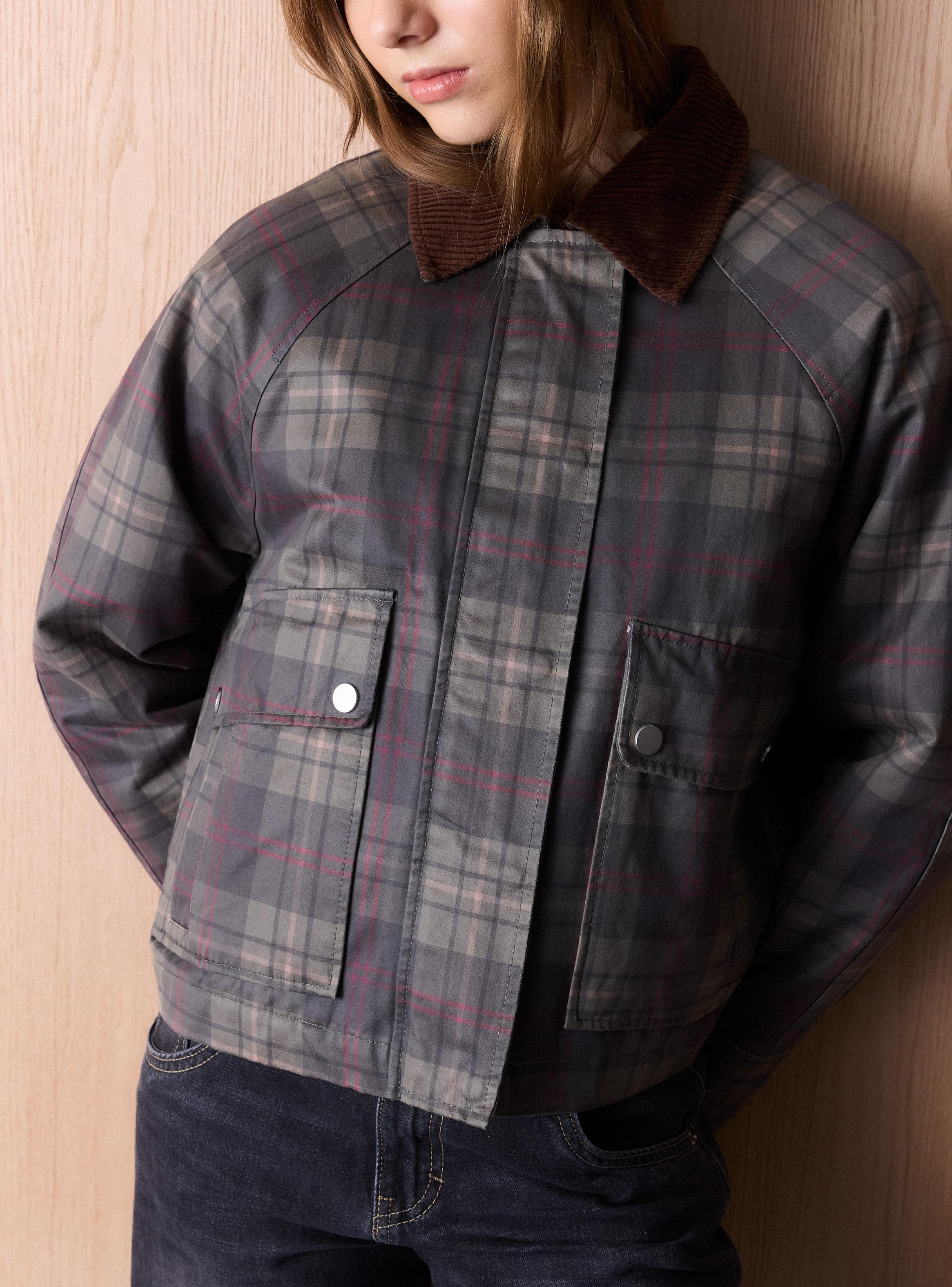 Chaqueta Tipo Encerada Checks-2