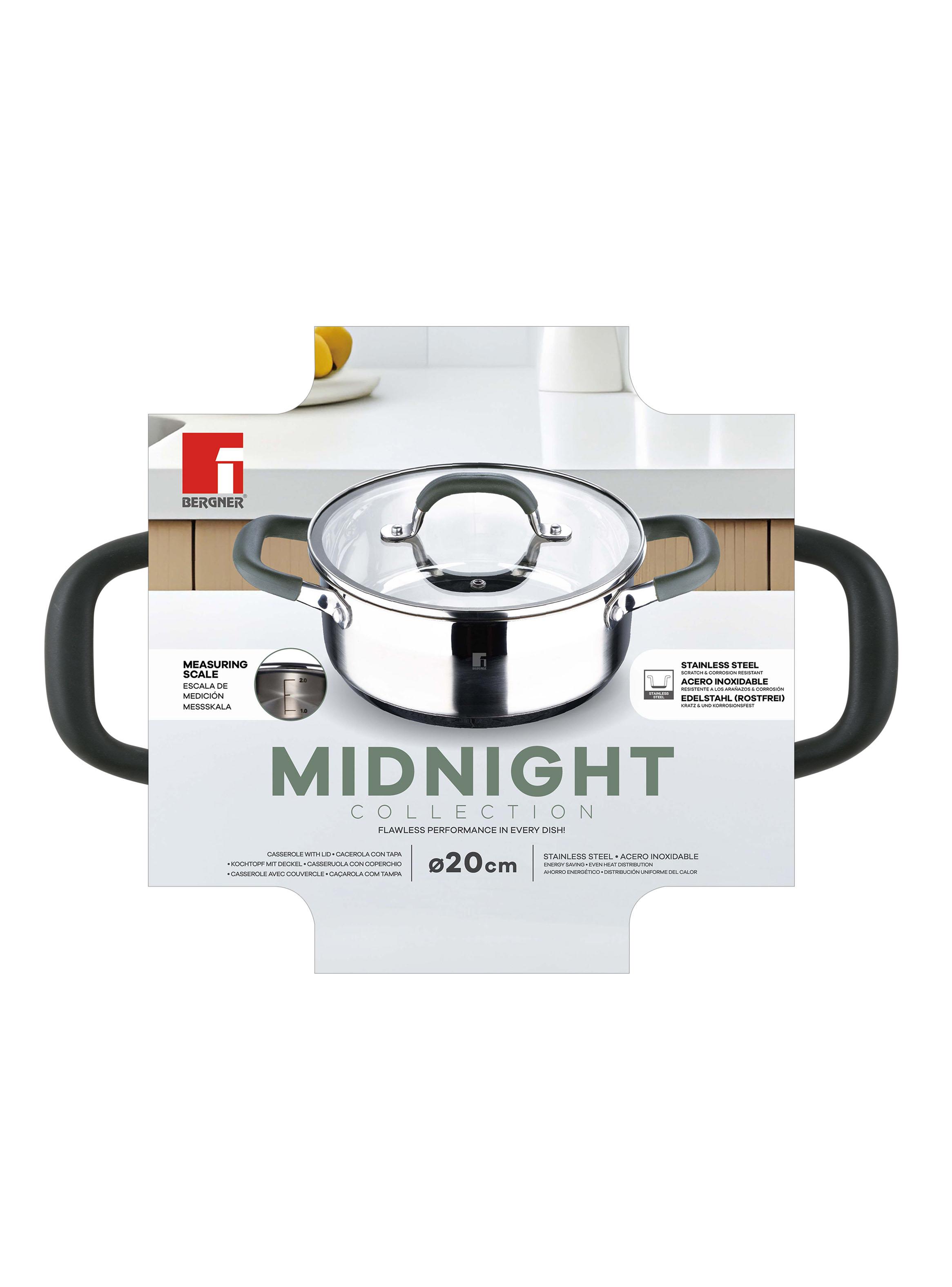 Olla con Tapa Midnight Acero Inoxidable  20x8.0 cm-3