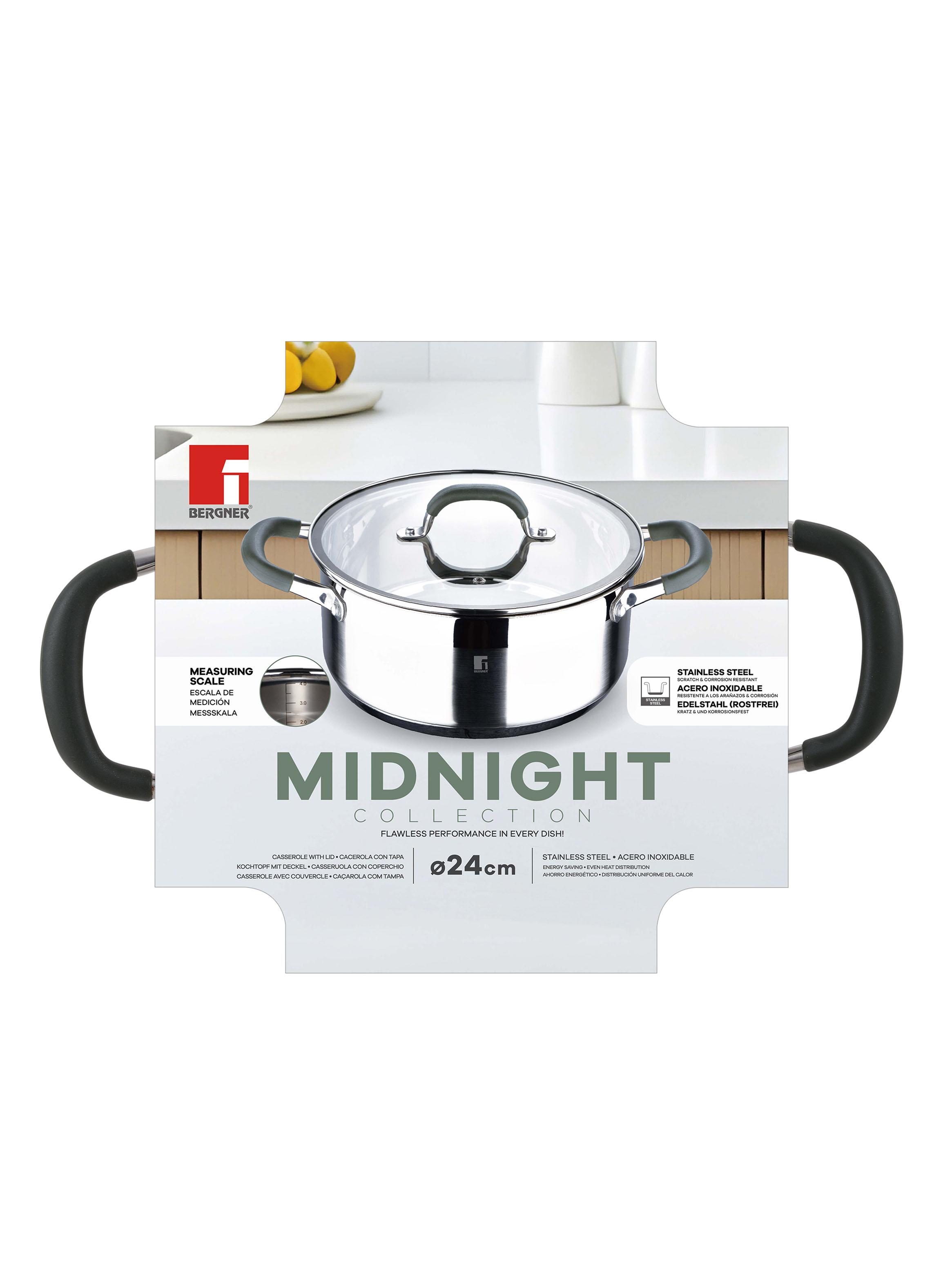 Olla con Tapa Midnight Acero Inoxidable 24x10.5 cm-3