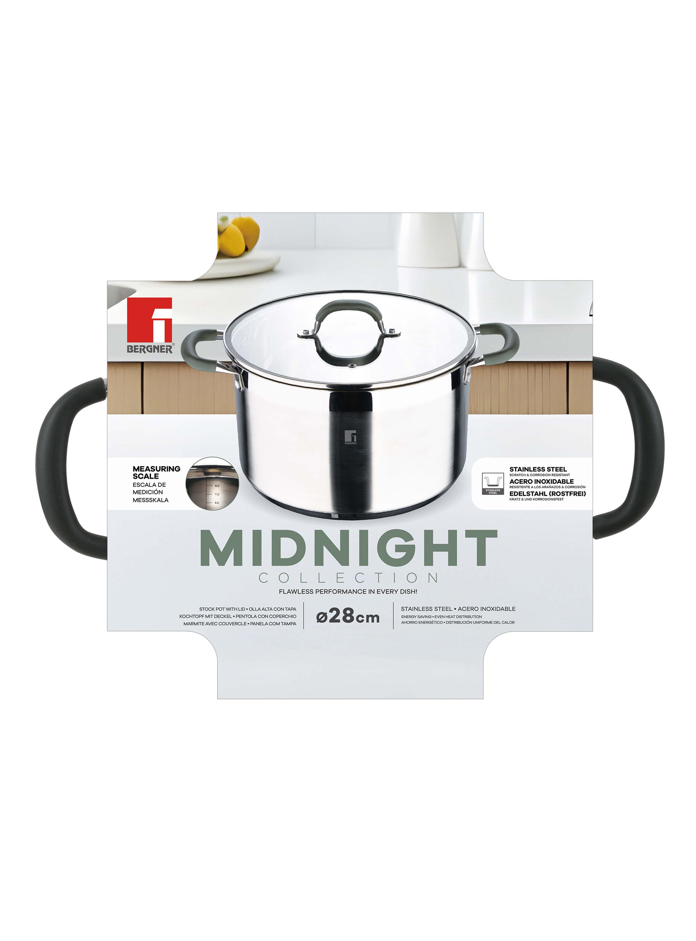 Olla con Tapa Midnight Acero Inoxidable 28x16.5 cm-3