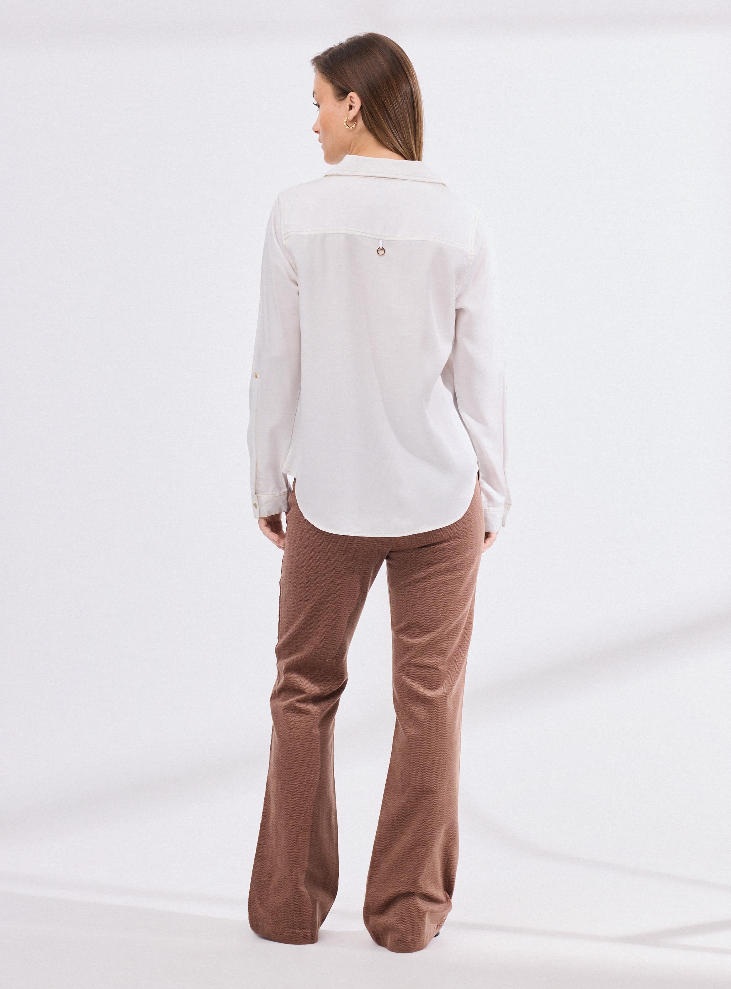 Blusa Cuello Camisero de Tencel-5