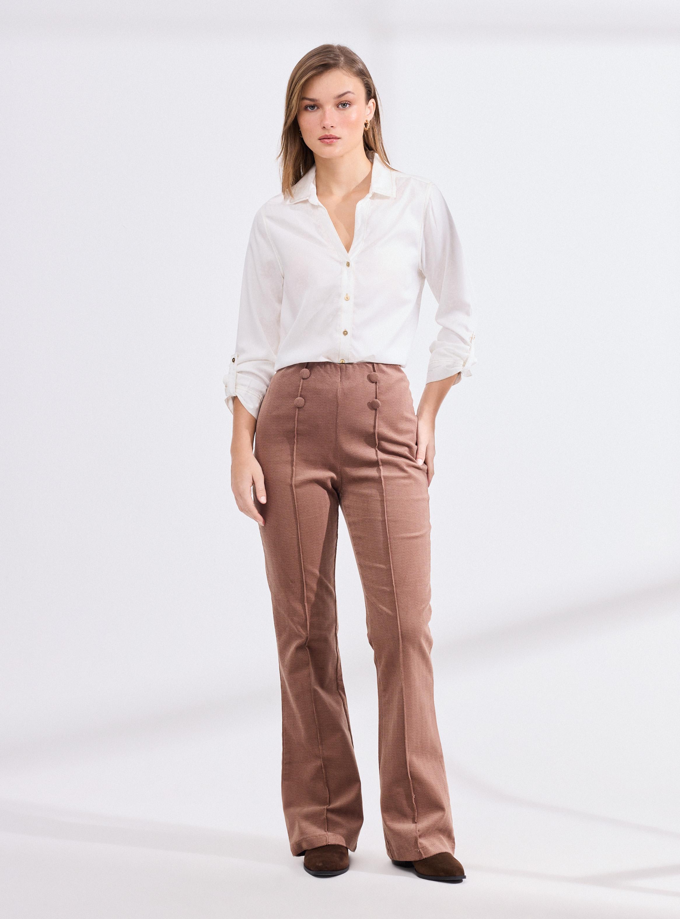 Blusa Cuello Camisero de Tencel-4