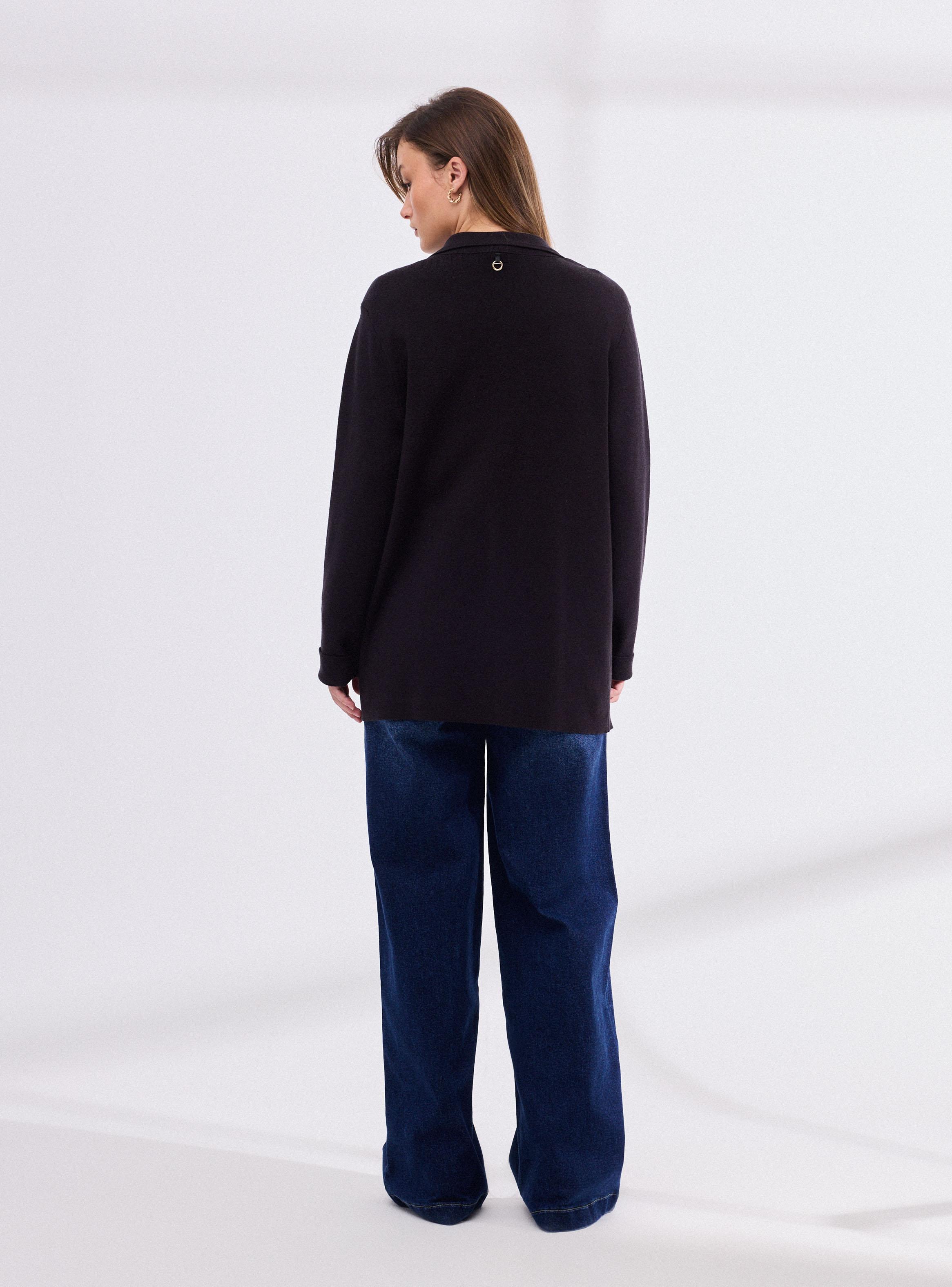 Chaleco Tipo Blazer Tejido-5