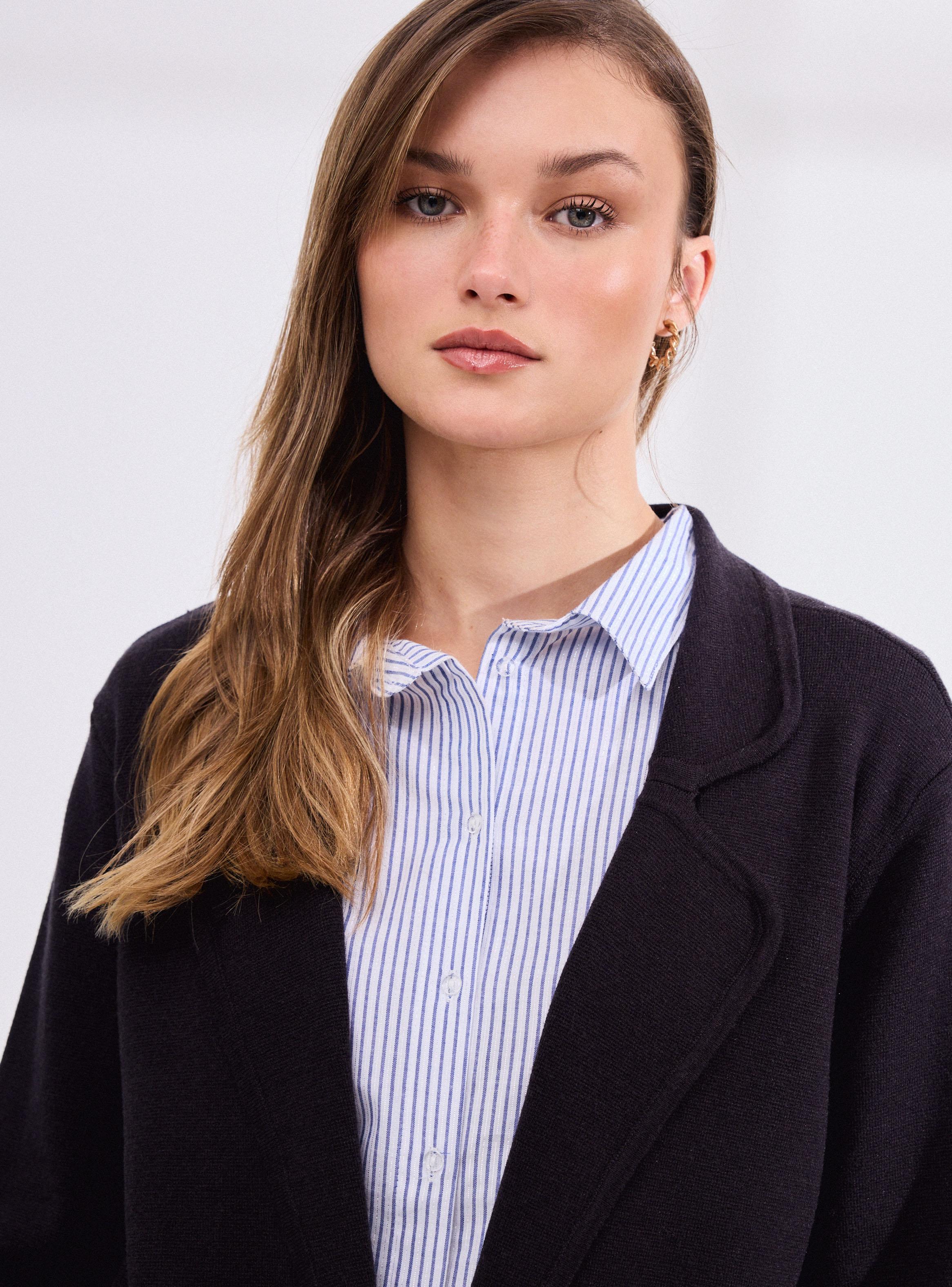 Chaleco Tipo Blazer Tejido-2